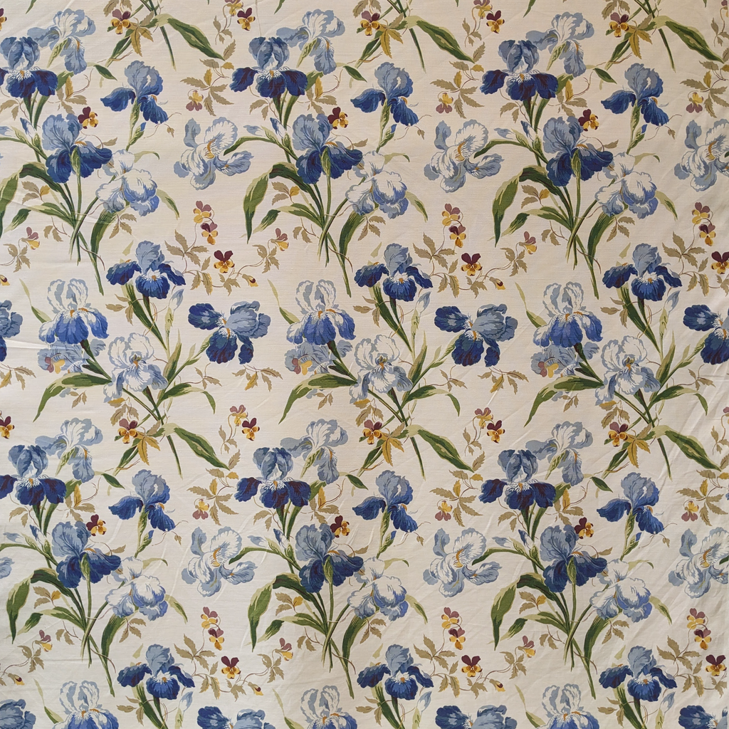 GP & J Baker ‘Beaufort’ Blue on Cotton Remnant piece sold as 1 piece