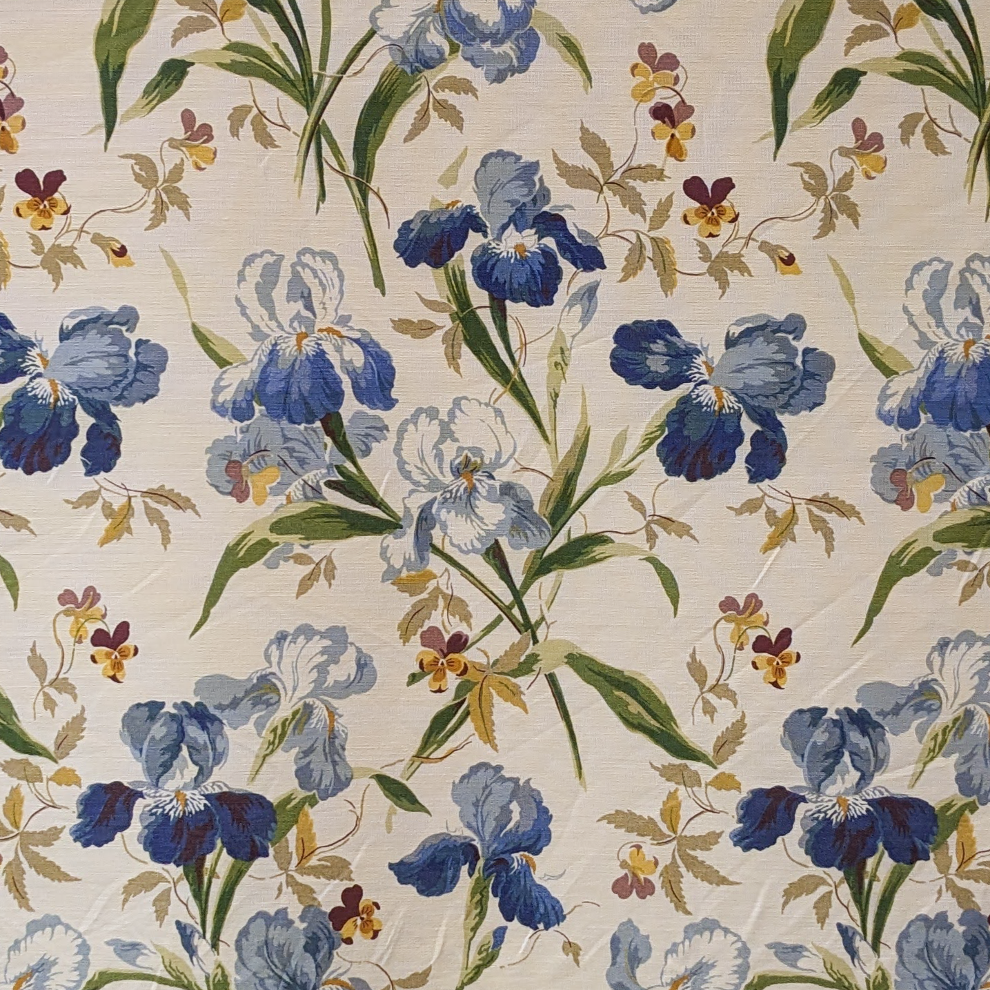 GP & J Baker ‘Beaufort’ Blue on Cotton Remnant piece sold as 1 piece