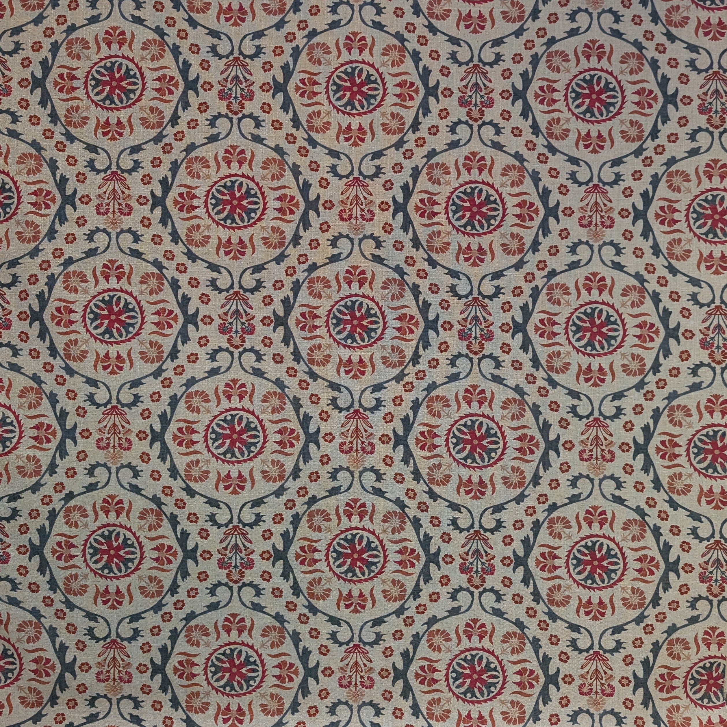 Absolutely Fabrics 'Bohemium Spiral' Blue/red