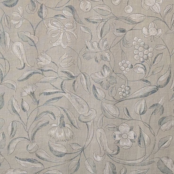 Decorative floral pattern on a textured duck egg background