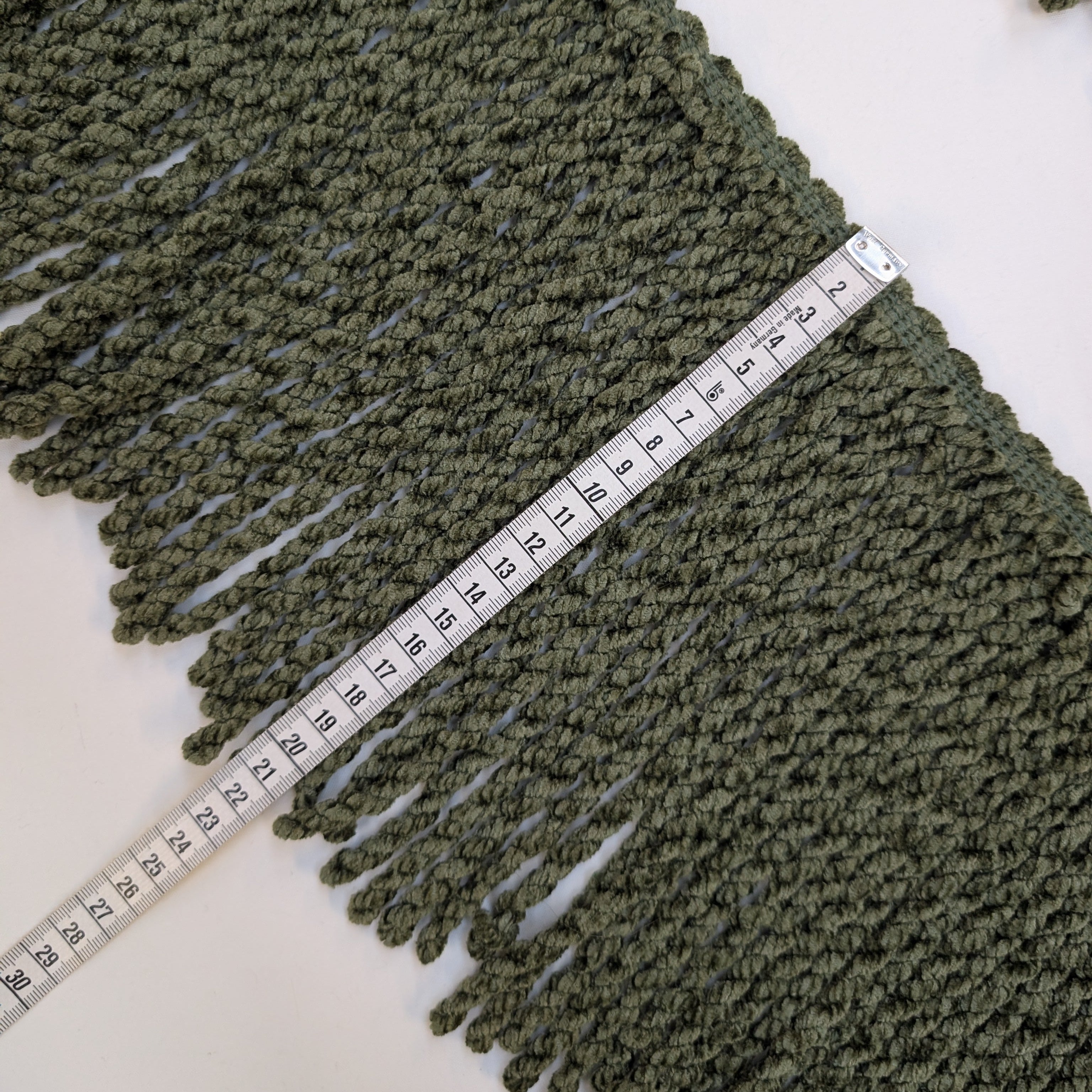 Absolutely Fabrics ‘Chenille Fringe’ Green