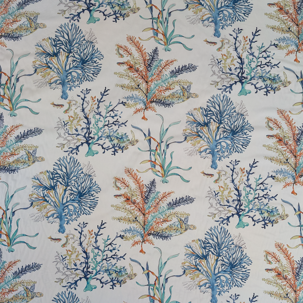 Absolutely Fabrics ‘Coral’ Blue