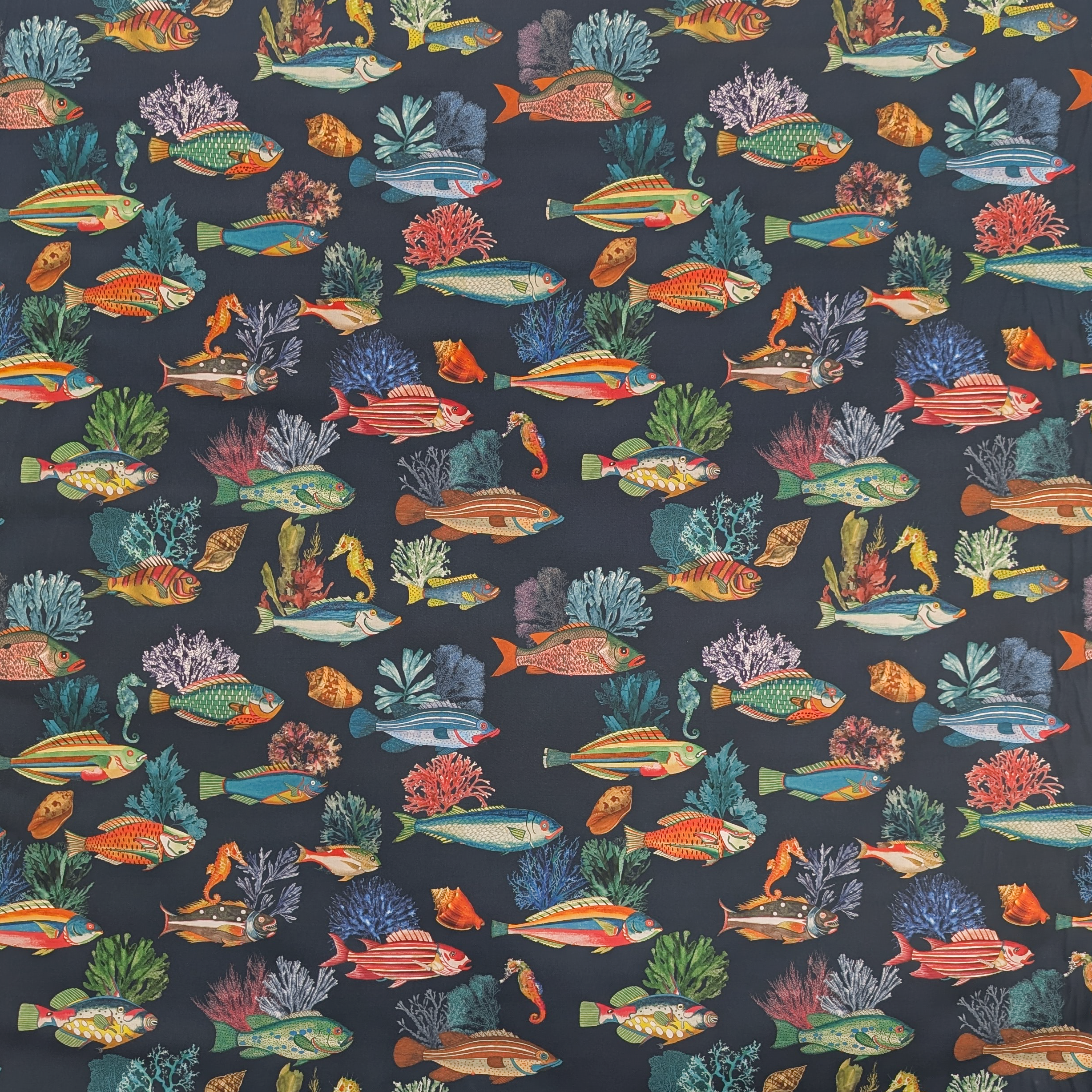 Absolutely Fabrics ‘Coral Fish’ Navy