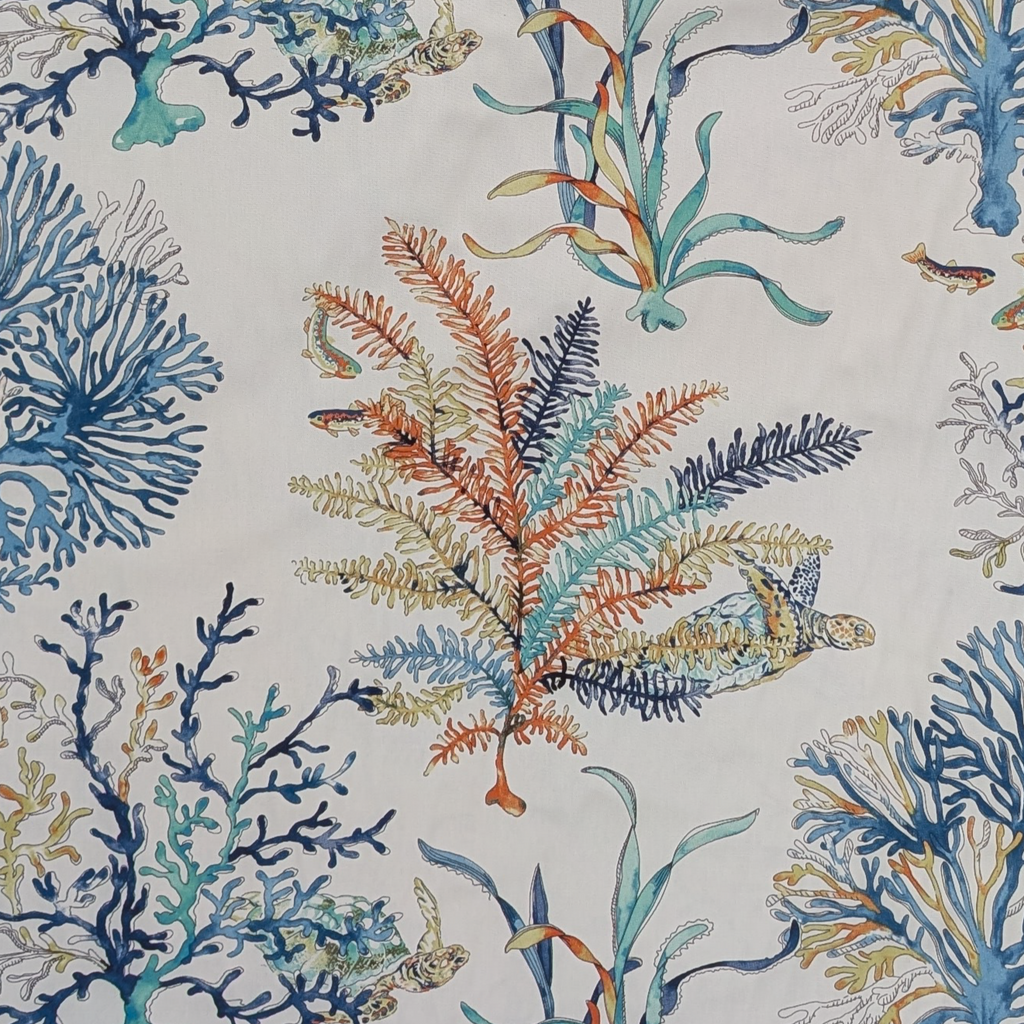 Absolutely Fabrics ‘Coral’ Blue