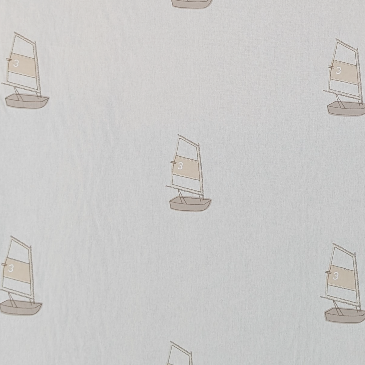 Absolutely Fabrics ‘Embroidered Yachts’ Cream