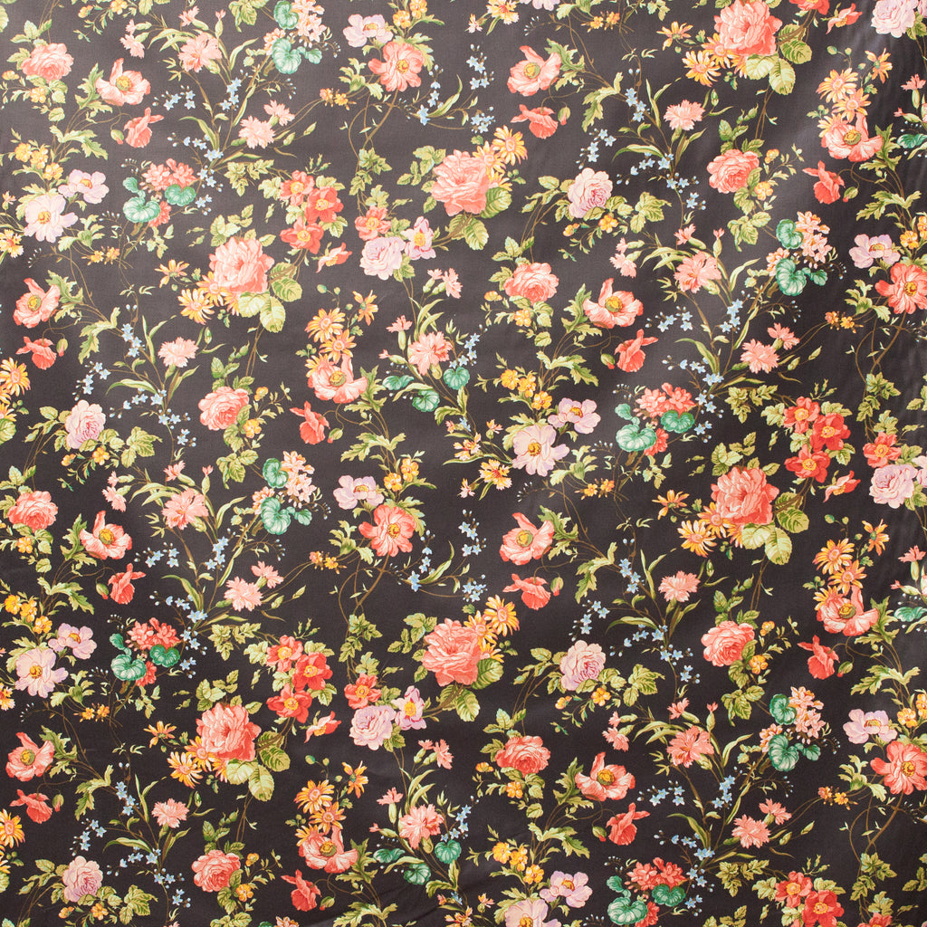 Floral pattern on a black background