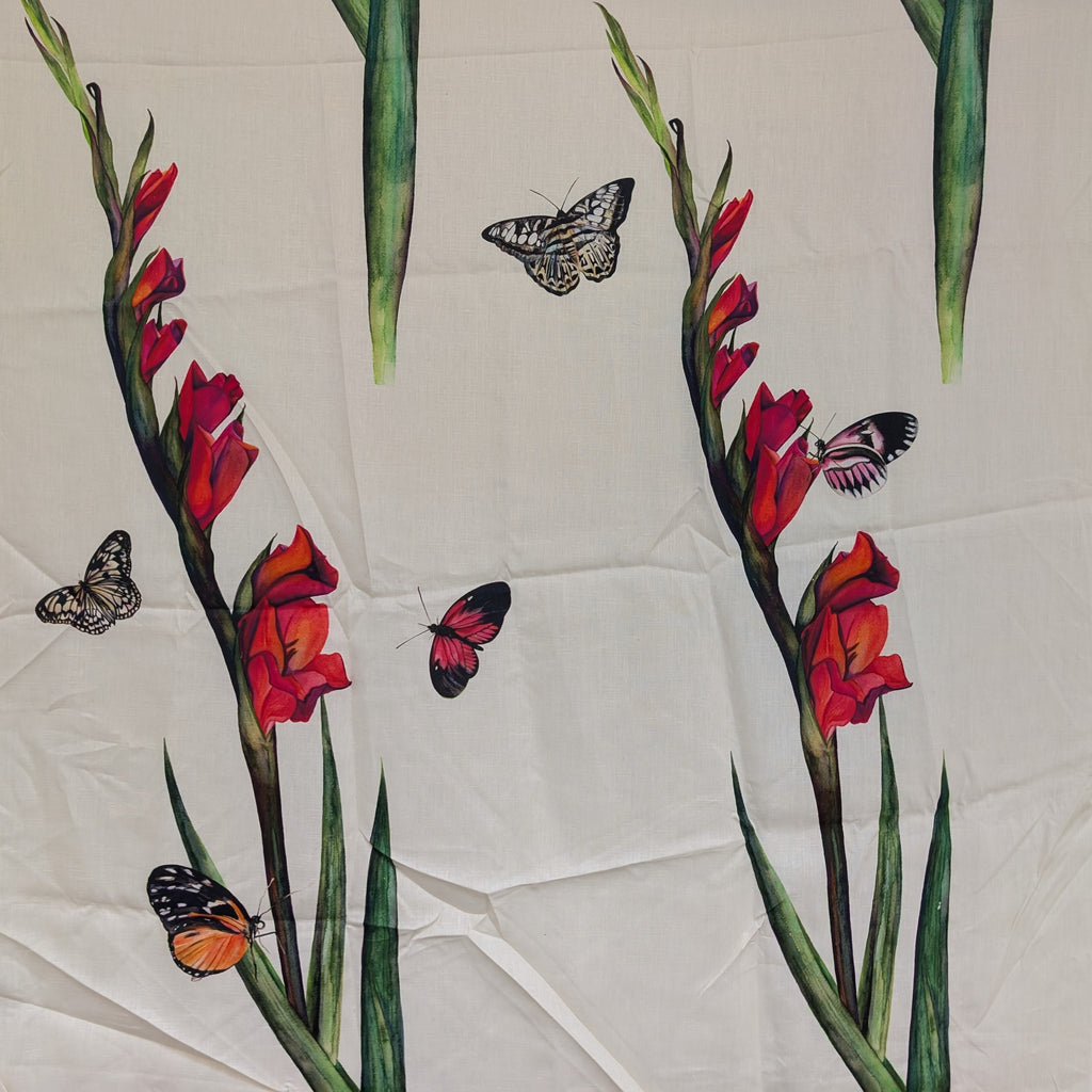 Absolutely Fabrics 'Floral Butterfly' Remnant