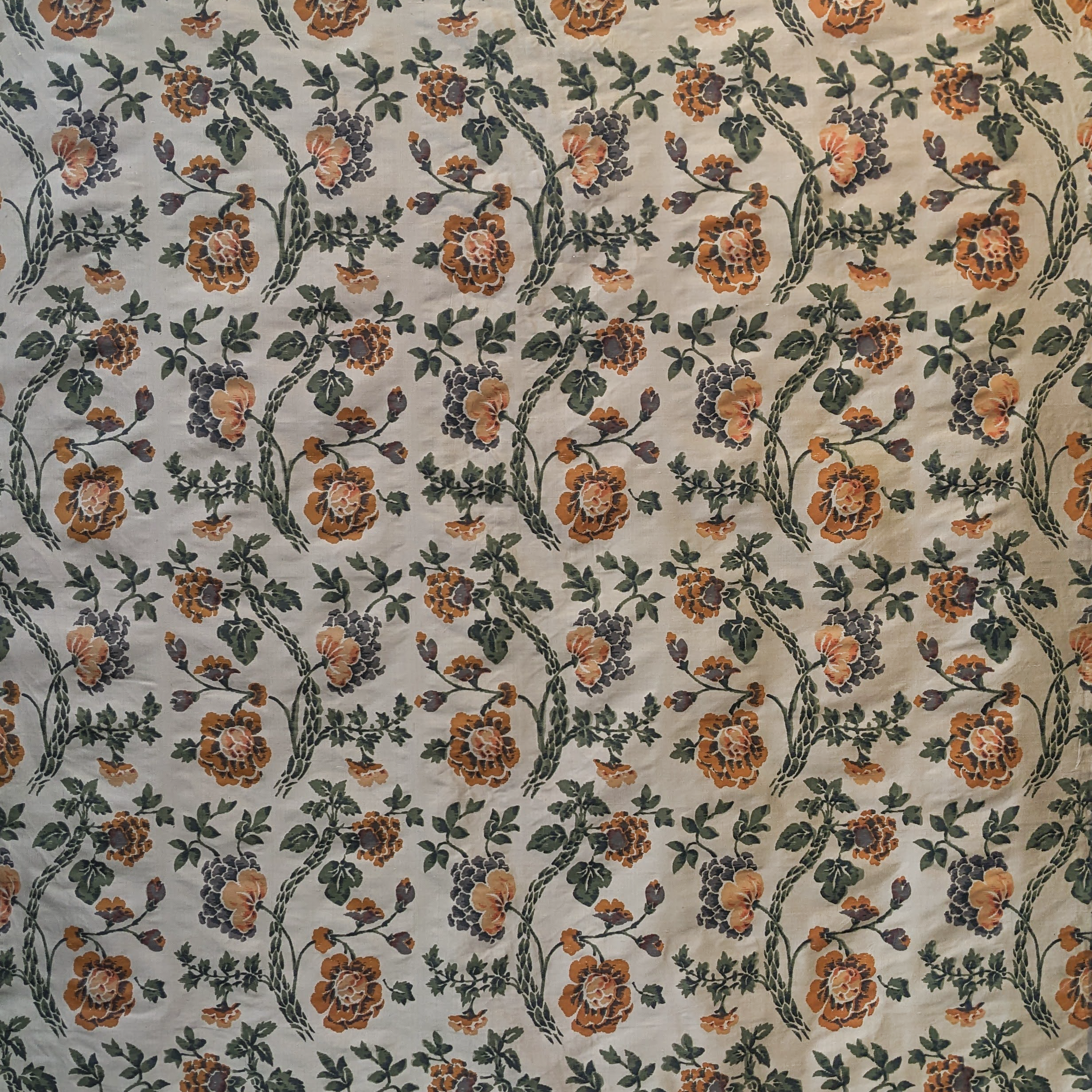 Absolutely Fabric ‘Floral screen print’ Gold