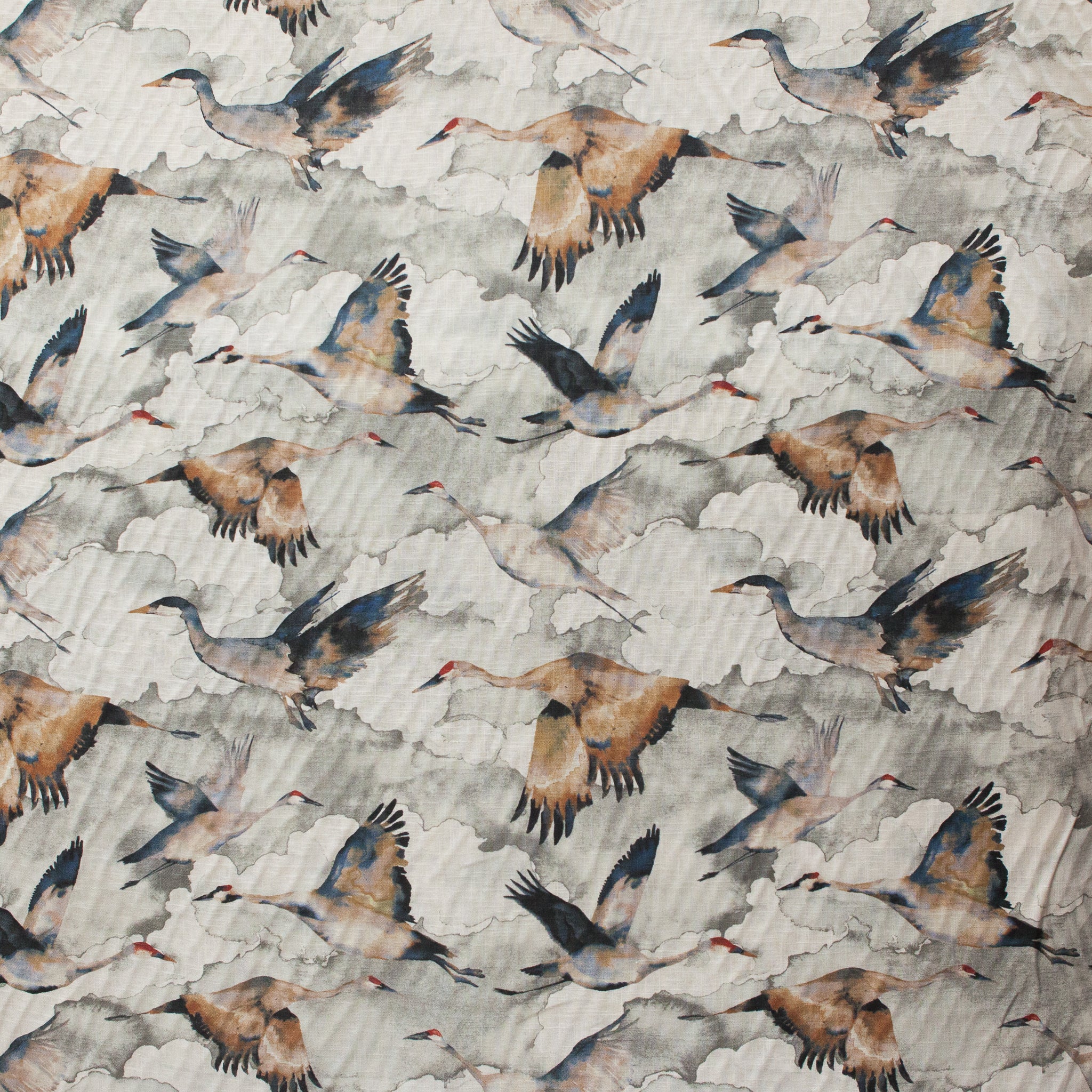 Pattern of flying birds on a textured background