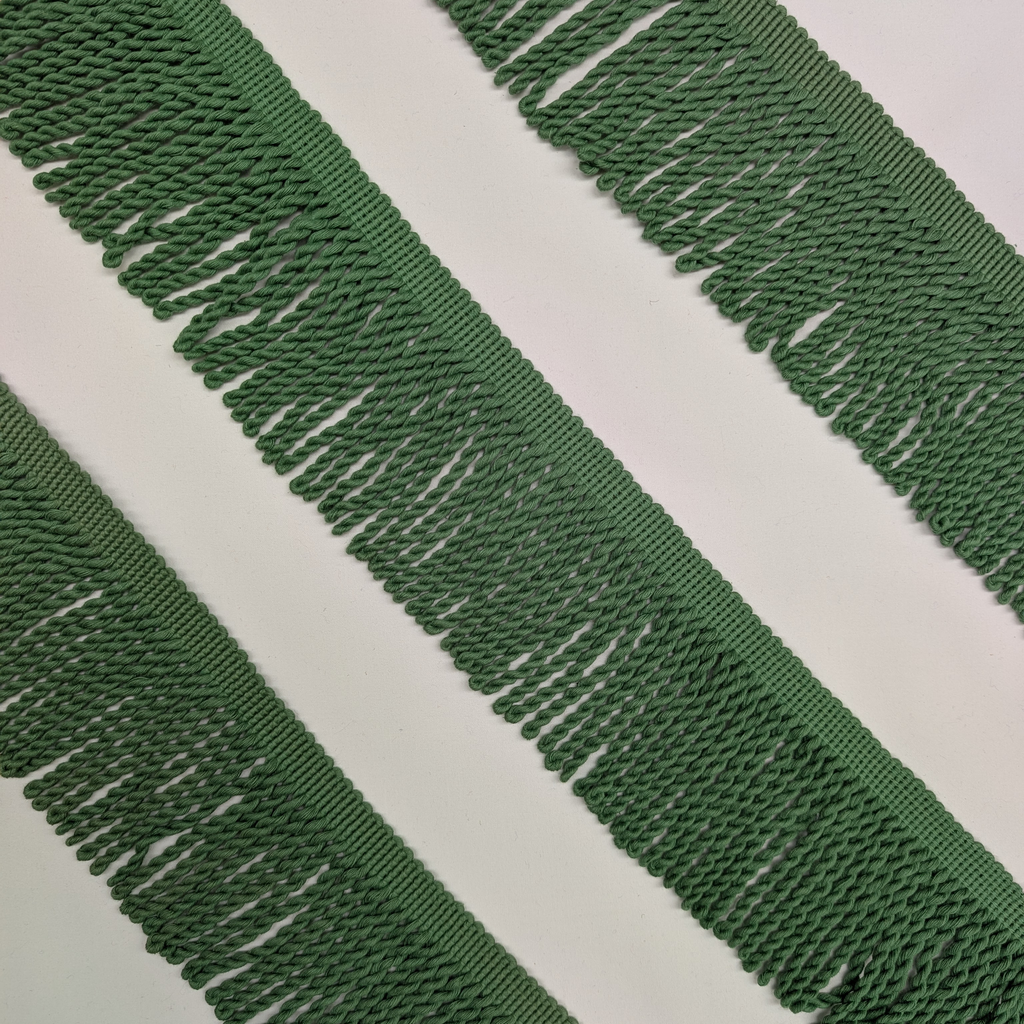 Green fringe trim