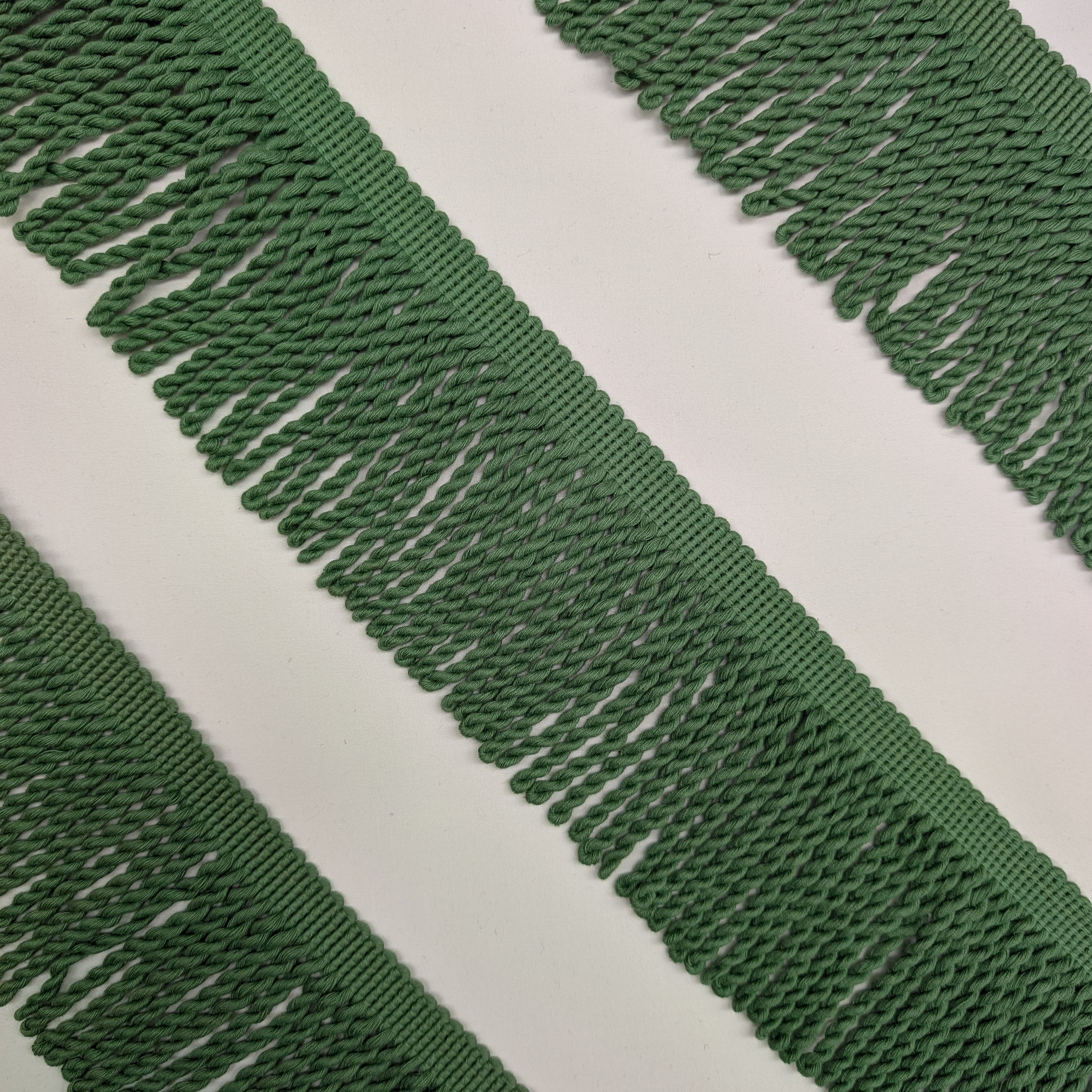 Green fringe trim