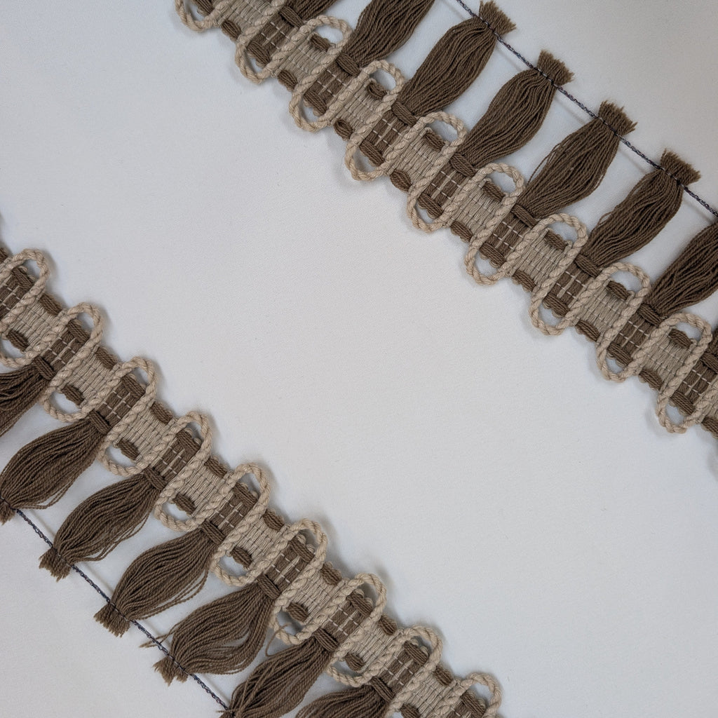 Absolutely Fabrics ‘Hessian Fringe' Brown