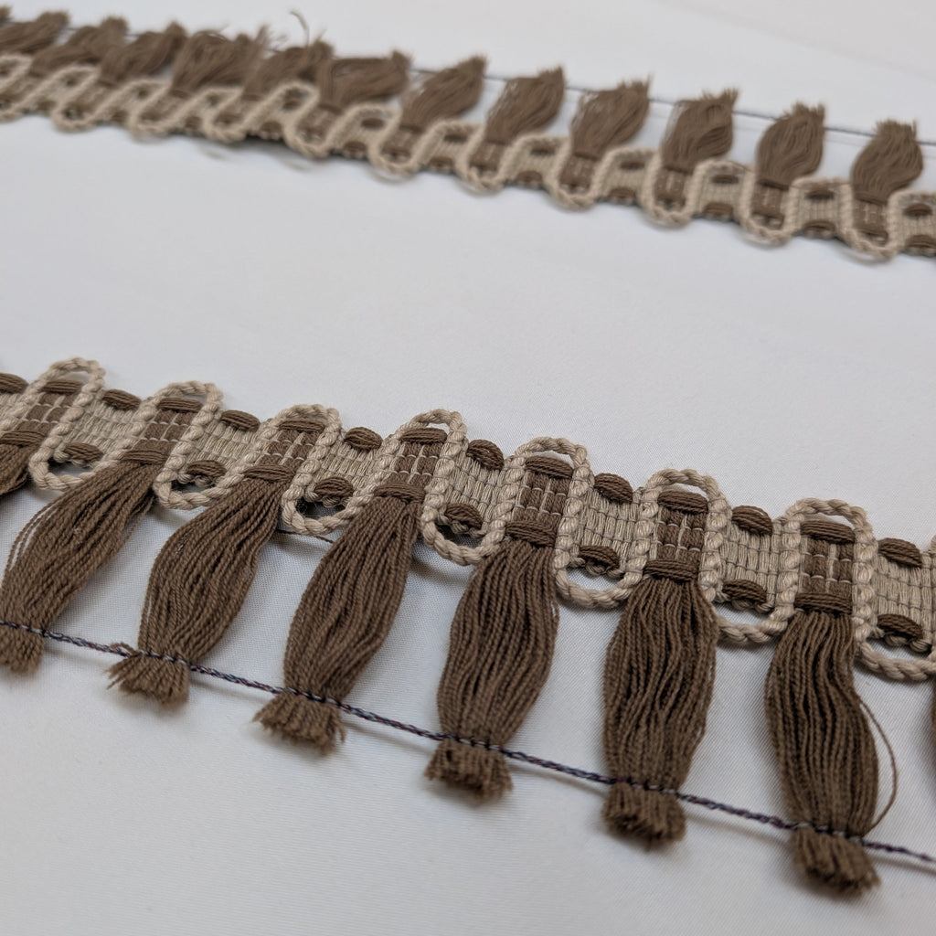 Absolutely Fabrics ‘Hessian Fringe' Brown