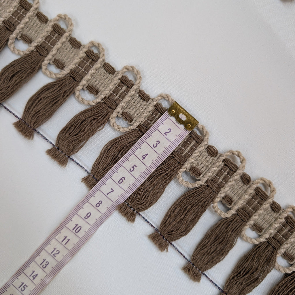 Absolutely Fabrics ‘Hessian Fringe' Brown