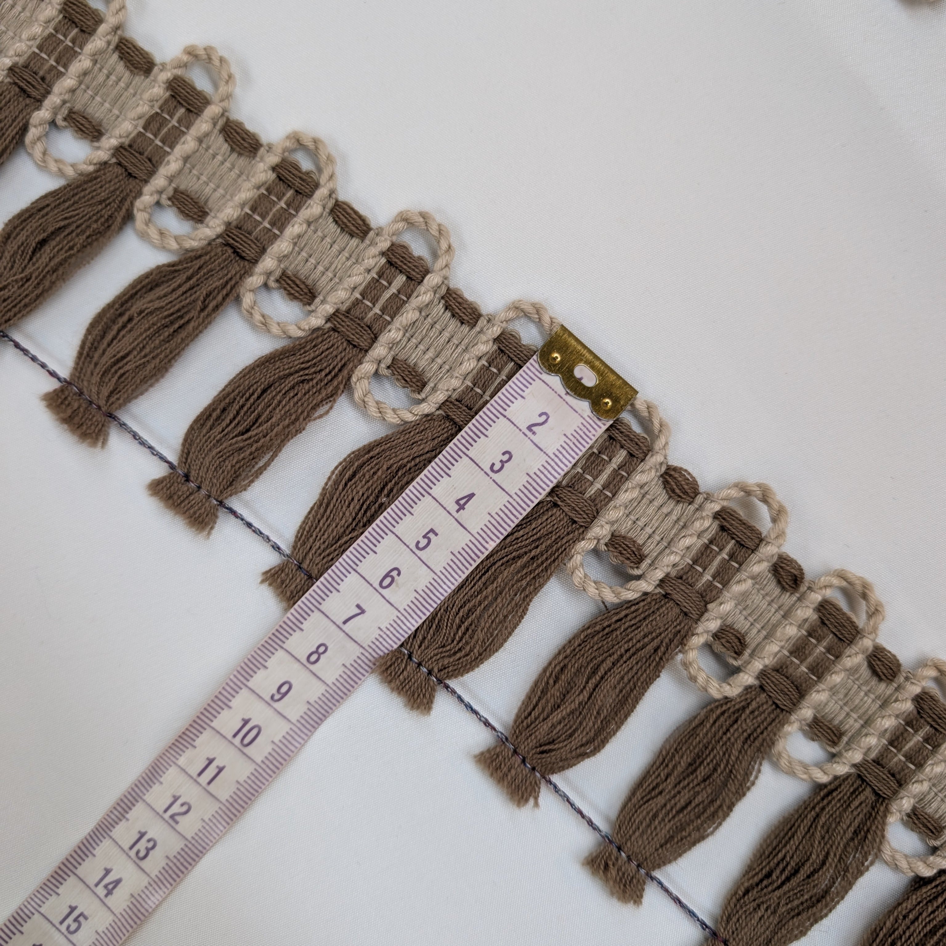 Absolutely Fabrics ‘Hessian Fringe' Brown