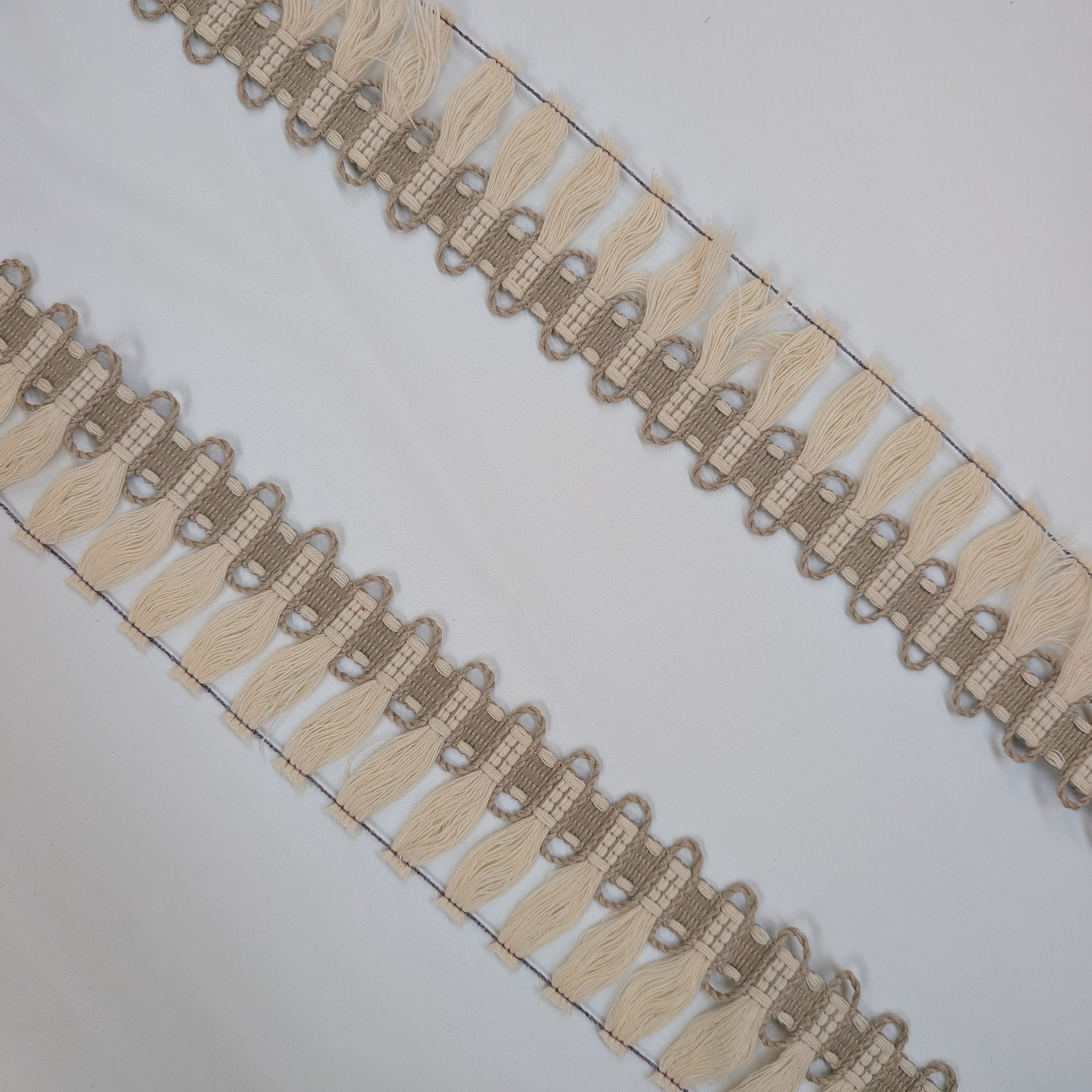 Absolutely Fabrics ‘Hessian Fringe' Cream