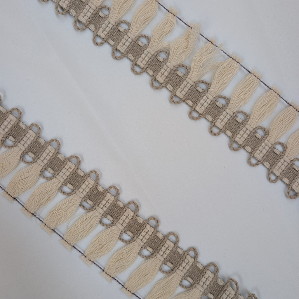 Absolutely Fabrics ‘Hessian Fringe' Cream