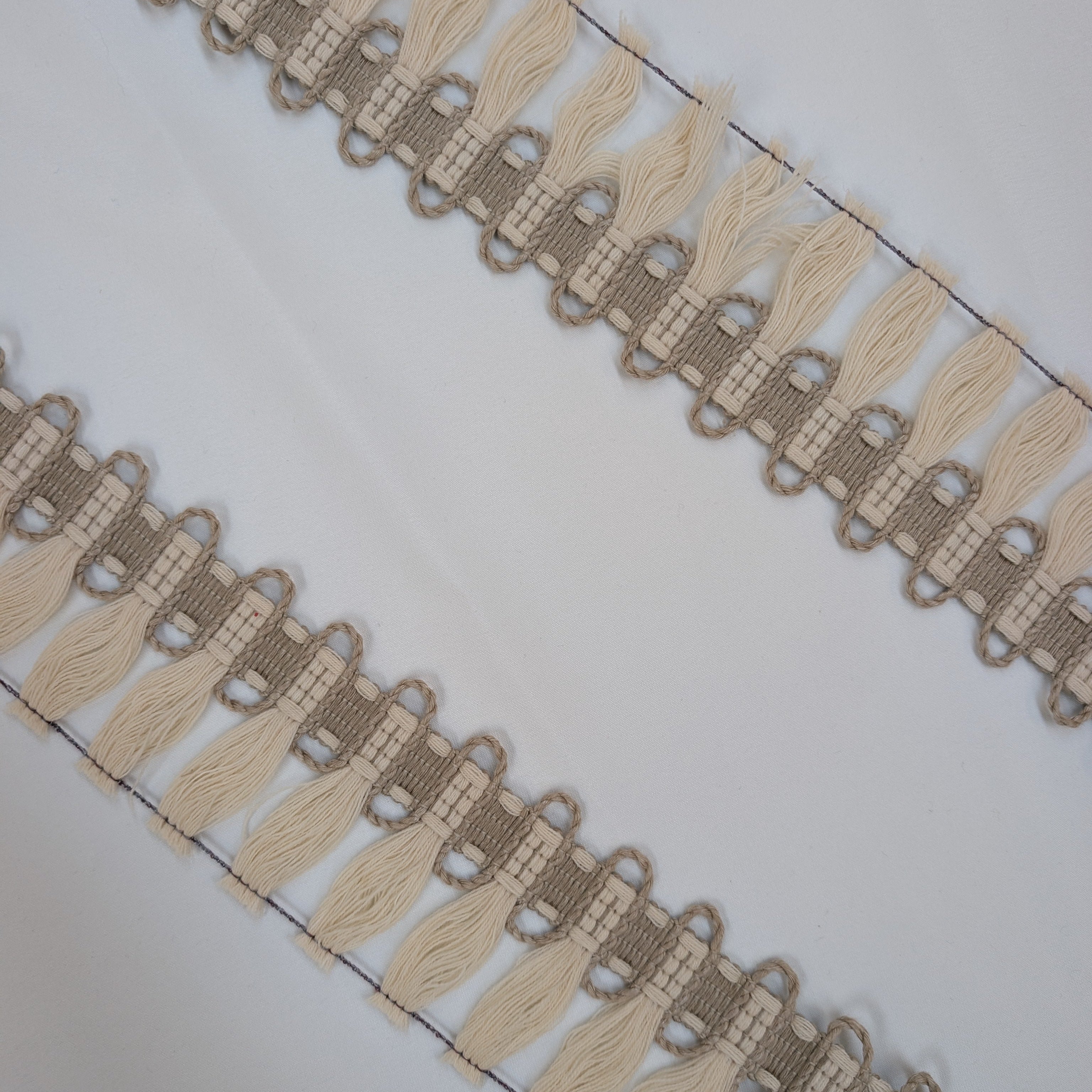 Absolutely Fabrics ‘Hessian Fringe' Cream