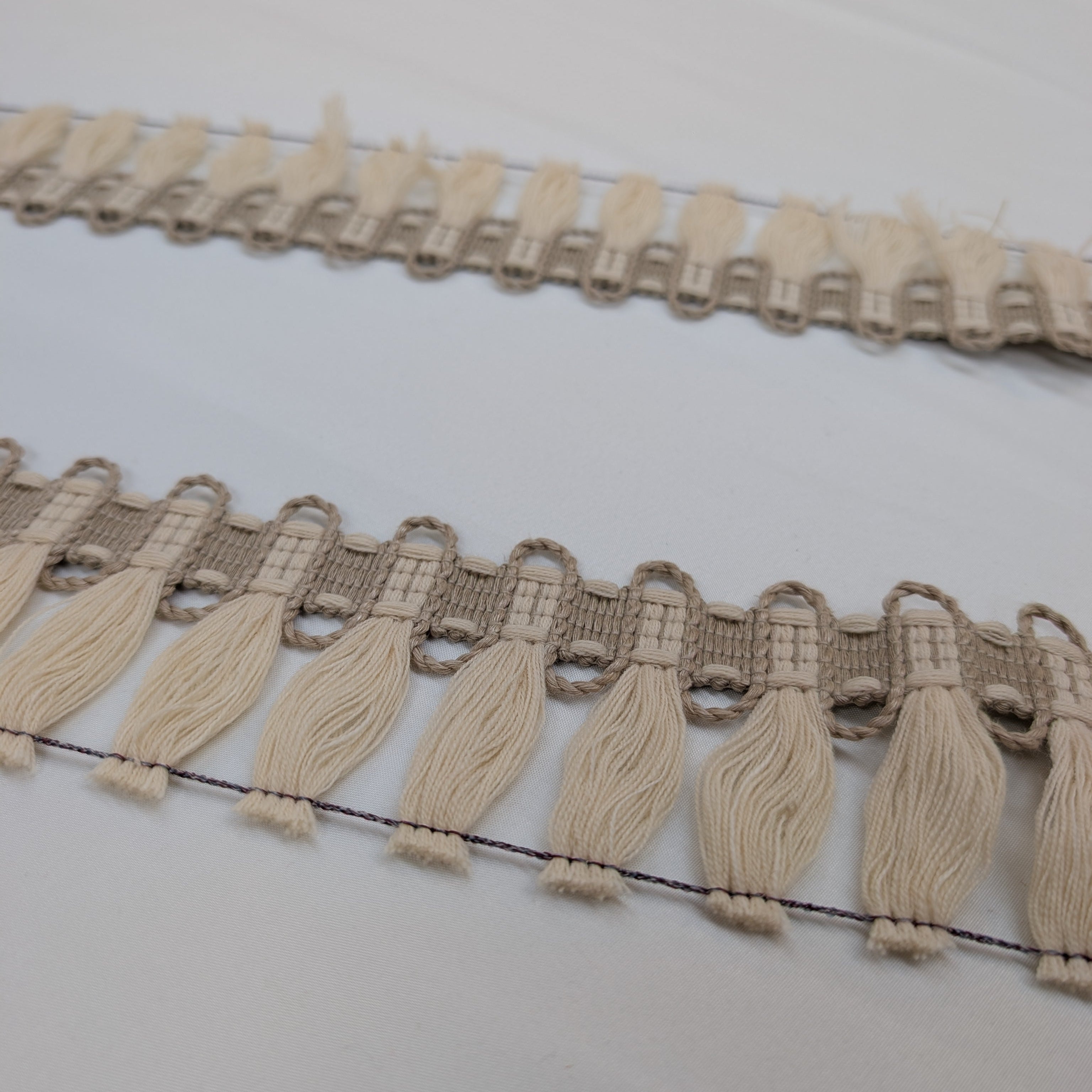 Absolutely Fabrics ‘Hessian Fringe' Cream