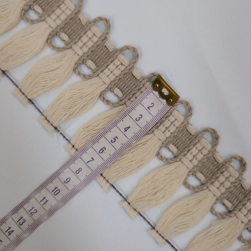 Absolutely Fabrics ‘Hessian Fringe' Cream