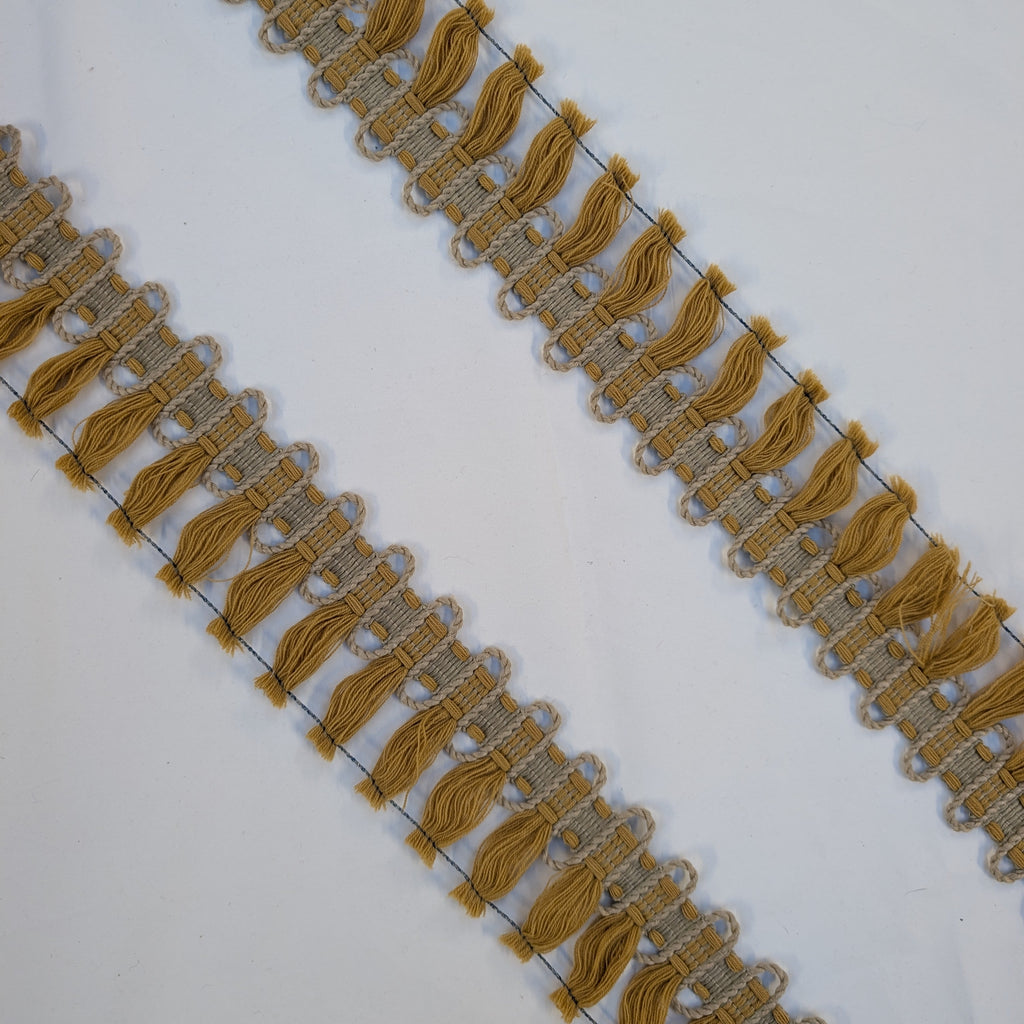 Absolutely Fabrics ‘Hessian Fringe' Mustard