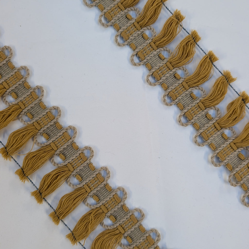 Absolutely Fabrics ‘Hessian Fringe' Mustard