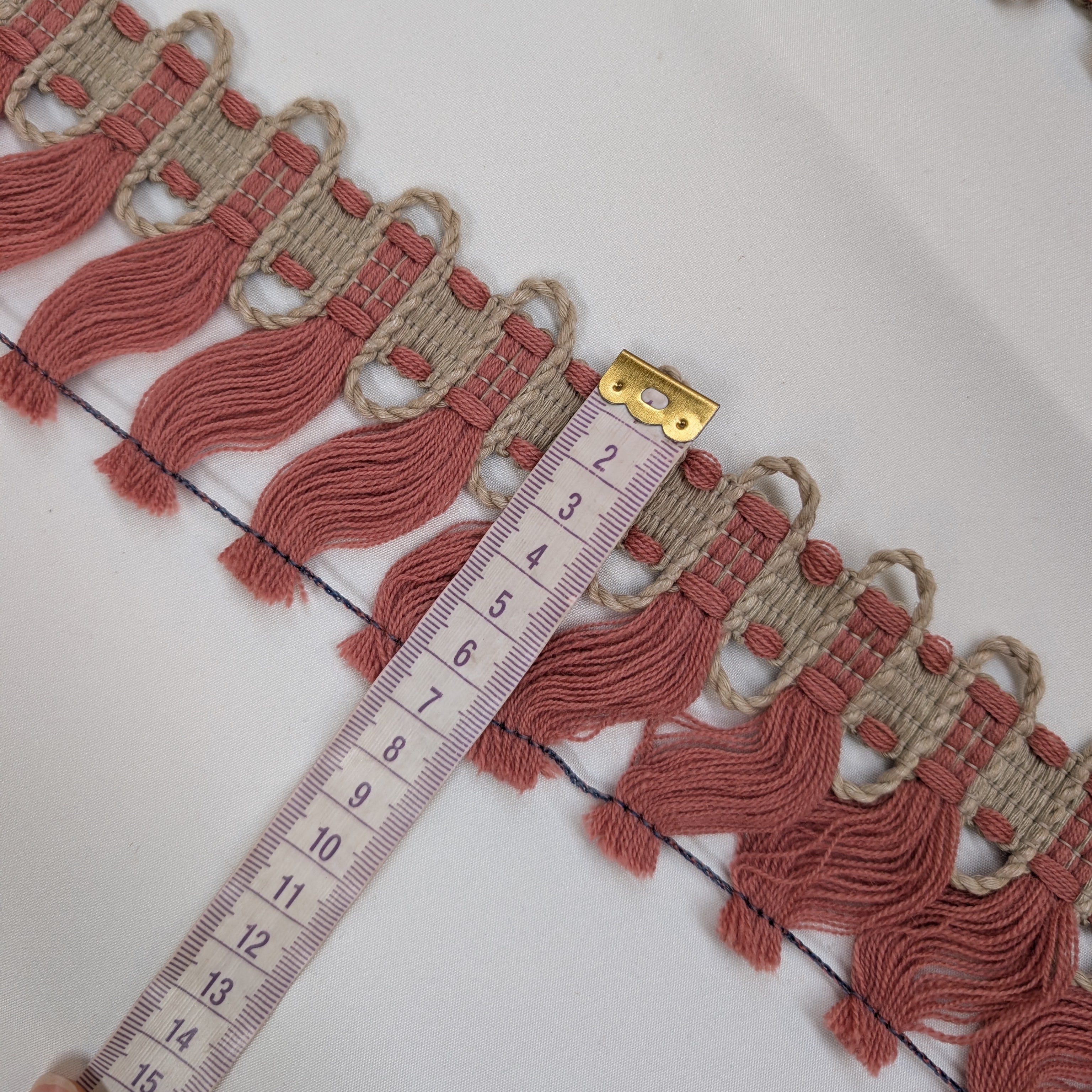 Absolutely Fabrics ‘Hessian Fringe' Pink