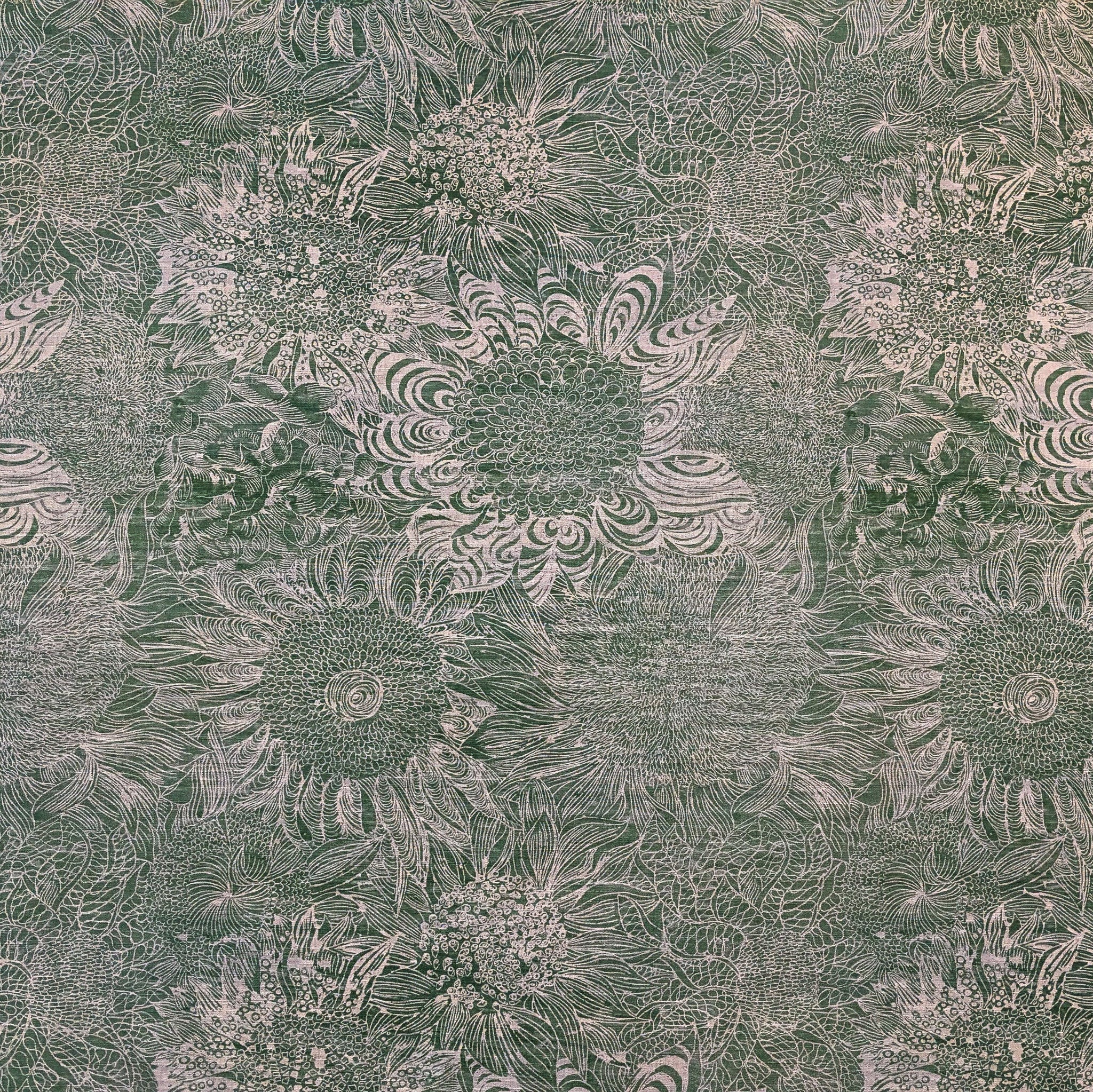 Decorative pattern with floral elements on a textured background
