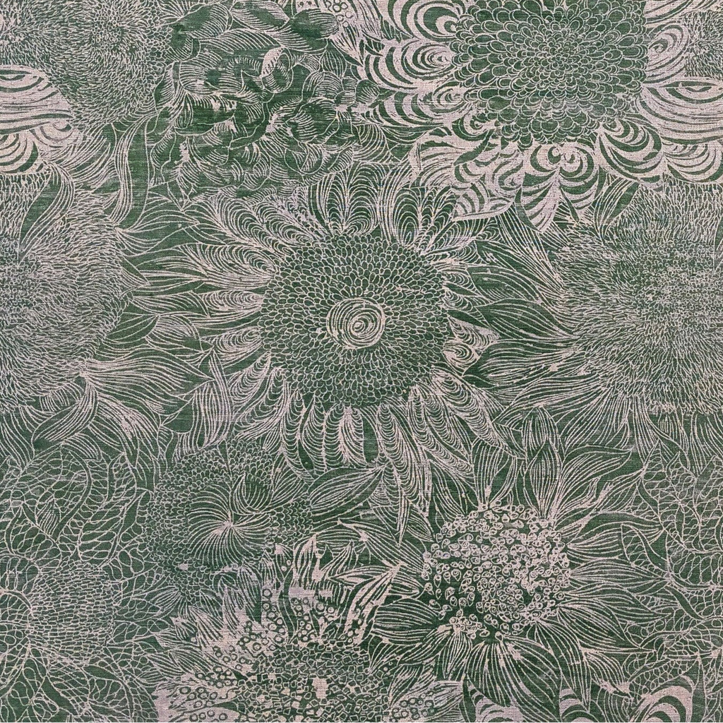 Decorative pattern with floral elements on a textured background