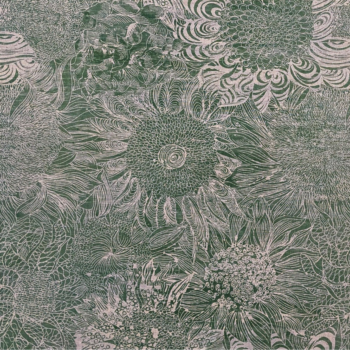 Decorative pattern with floral elements on a textured background