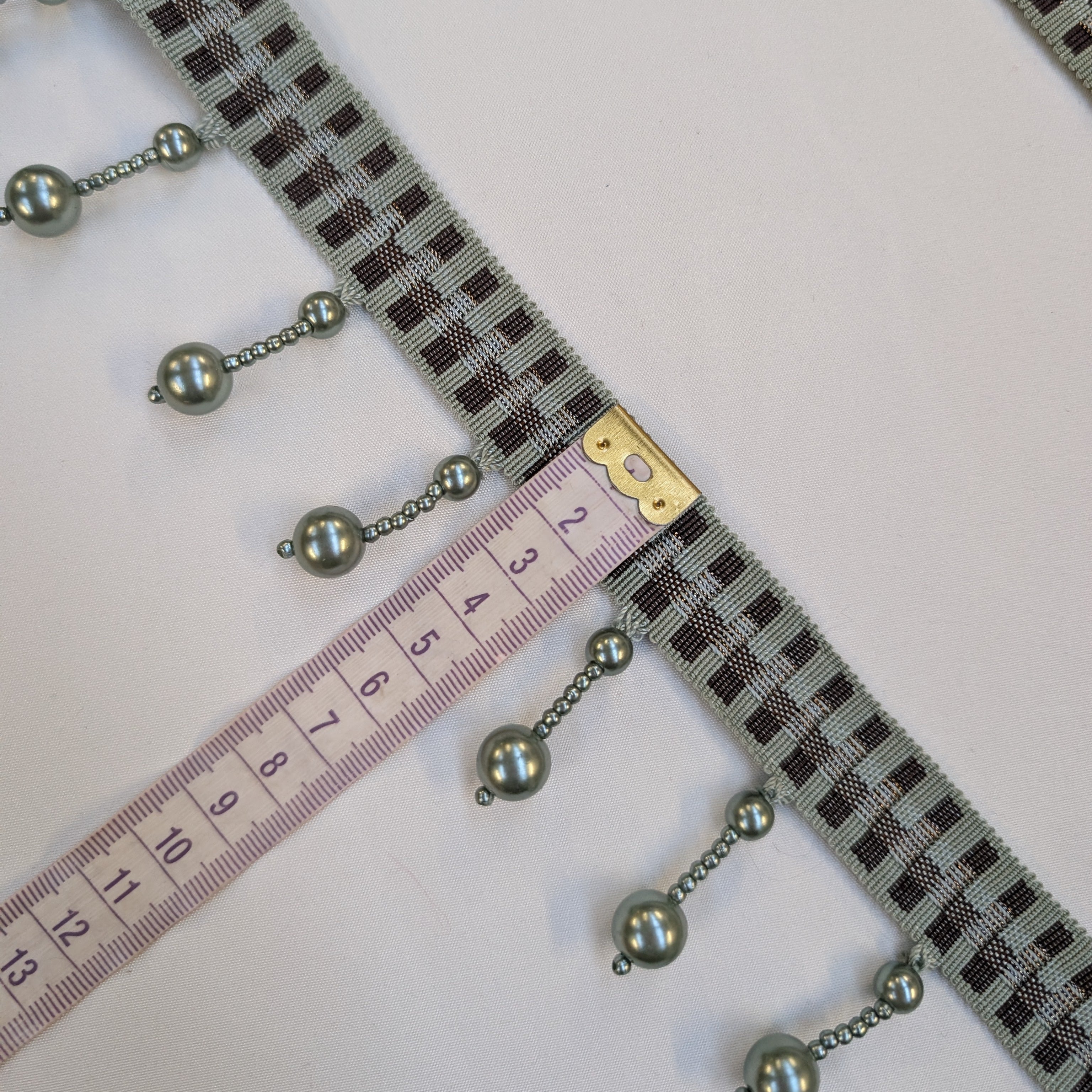 Absolutely Fabrics ‘Long Beaded Trim' Aqua