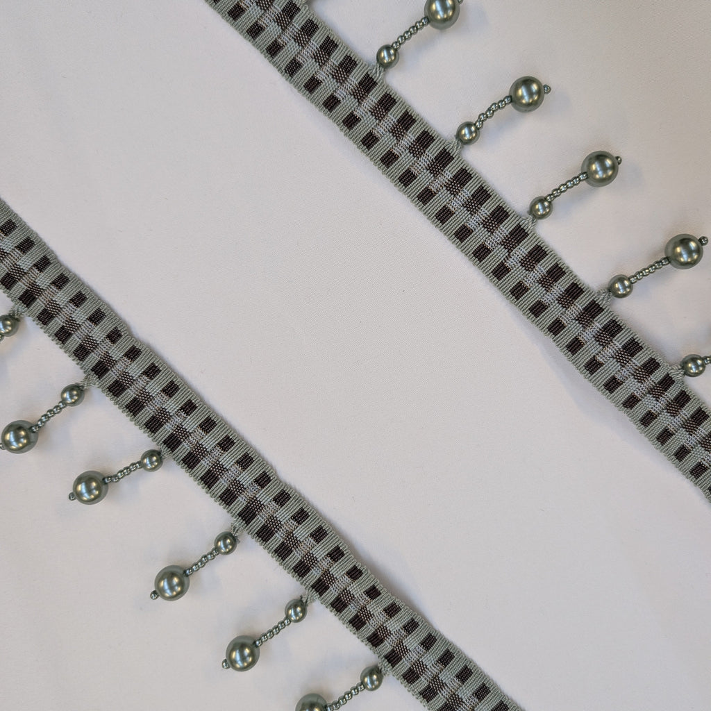 Absolutely Fabrics ‘Long Beaded Trim' Aqua