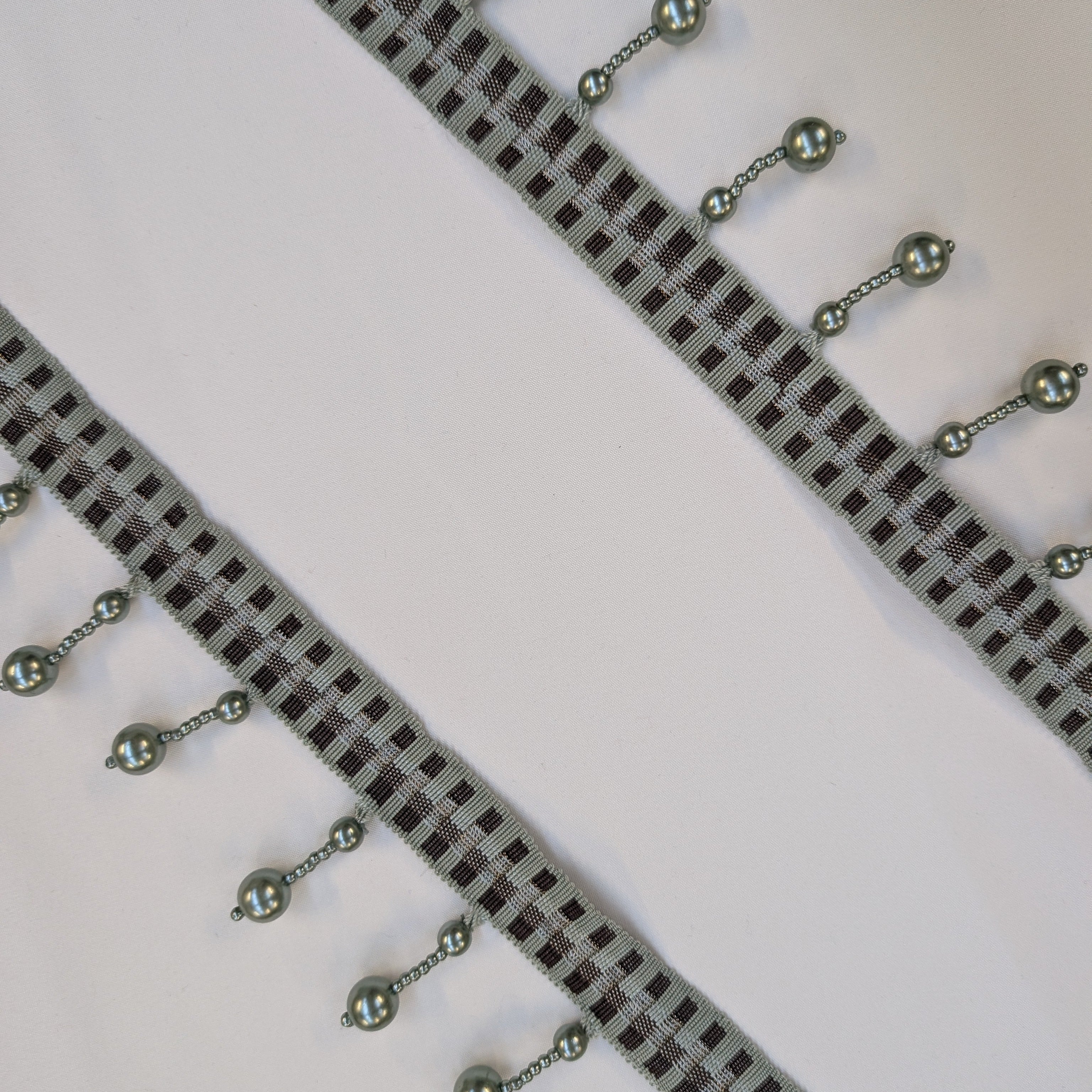 Absolutely Fabrics ‘Long Beaded Trim' Aqua