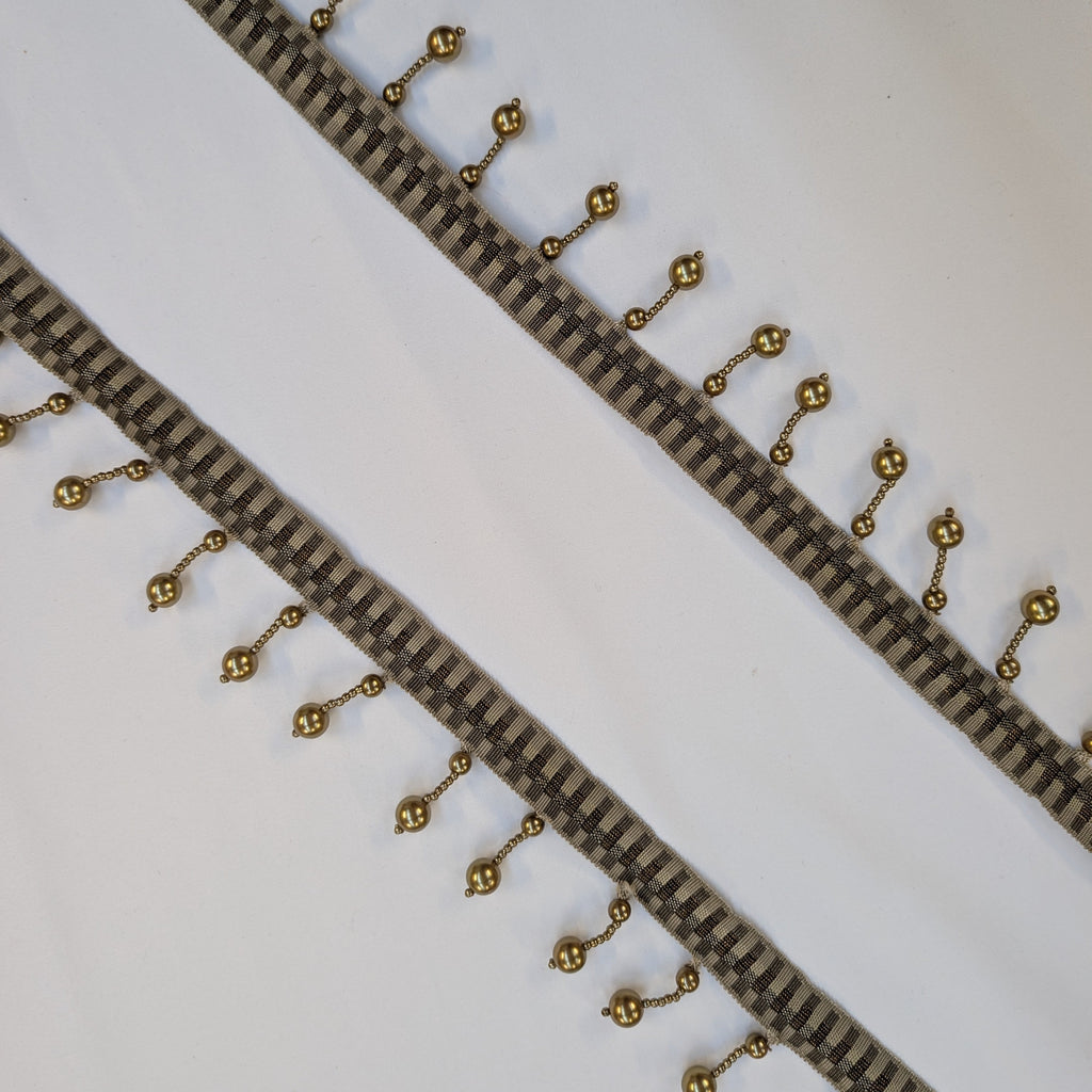 Absolutely Fabrics ‘Long Beaded Trim' Brass