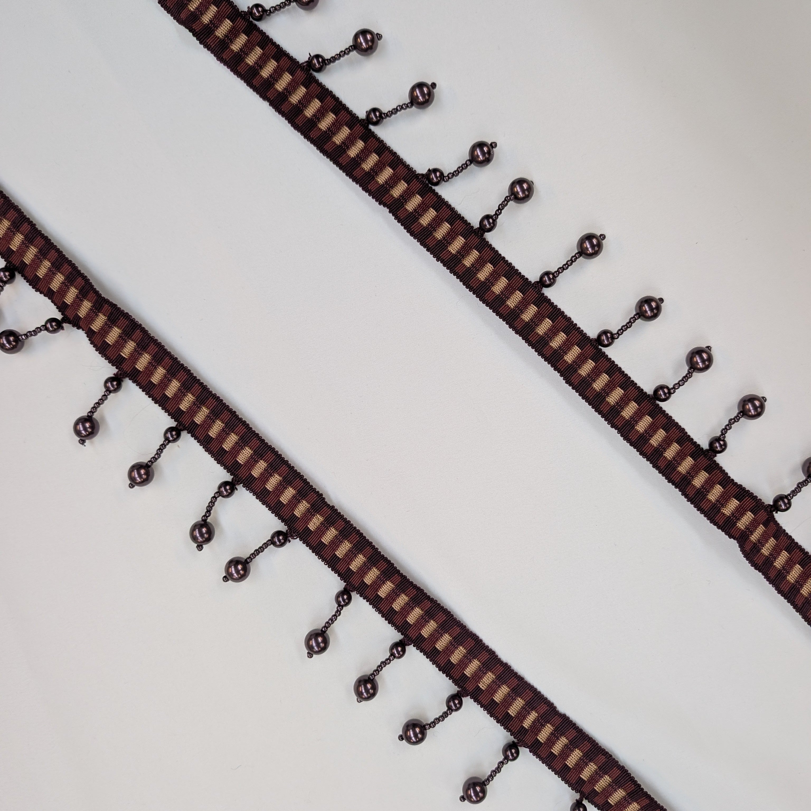 Absolutely Fabrics ‘Long Beaded Trim' Burgundy