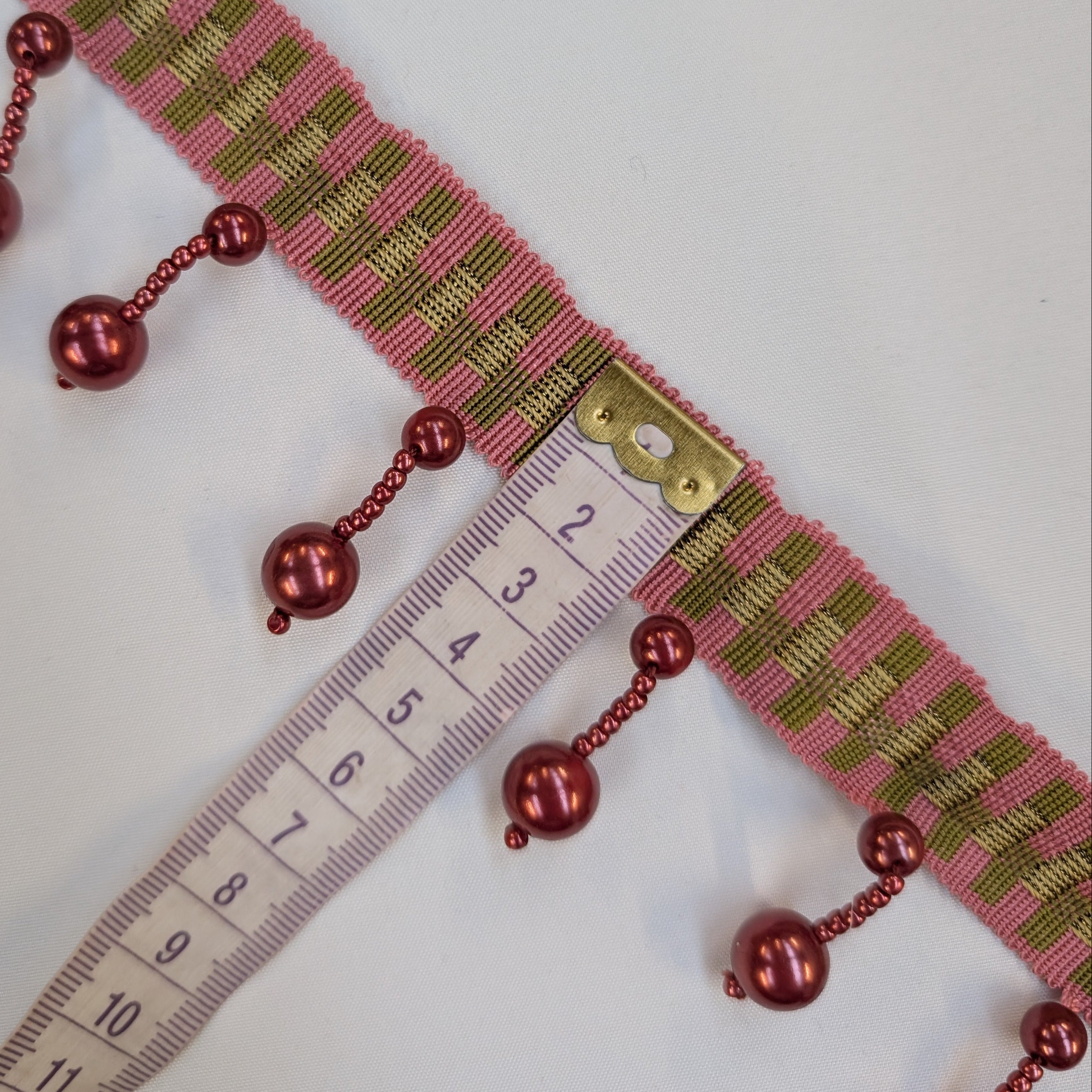 Absolutely Fabrics ‘Long Beaded Trim' Pink