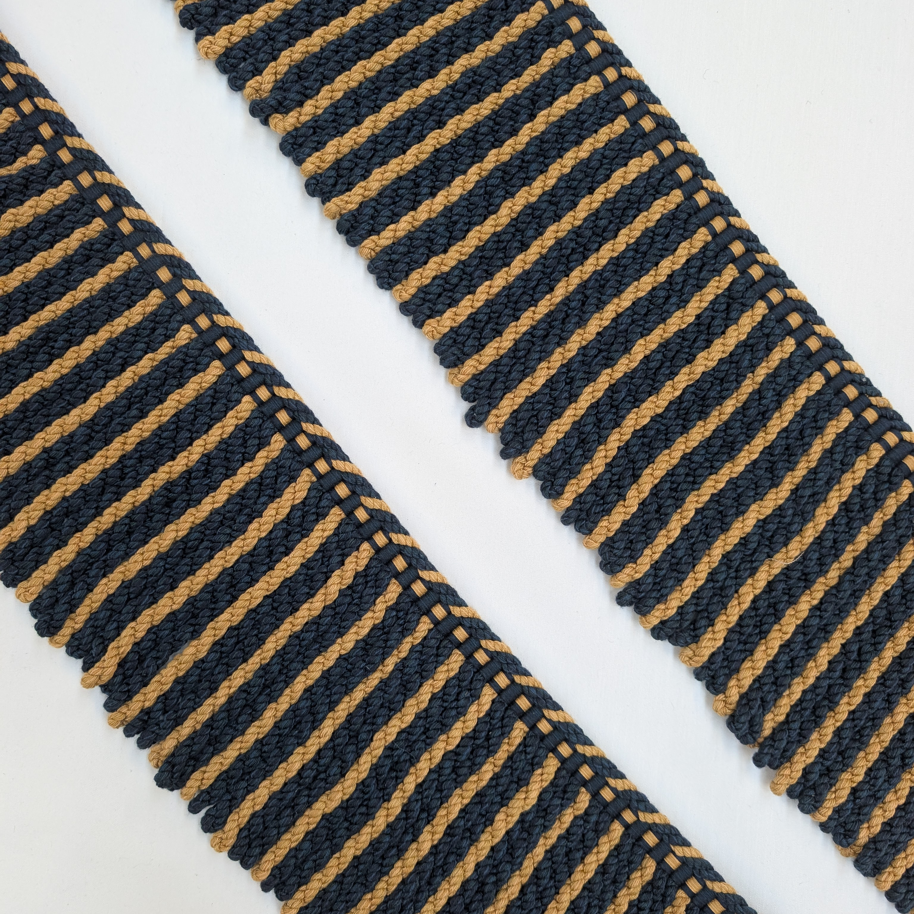 Absolutely Fabrics ‘Long Fringe’ Blue & Gold