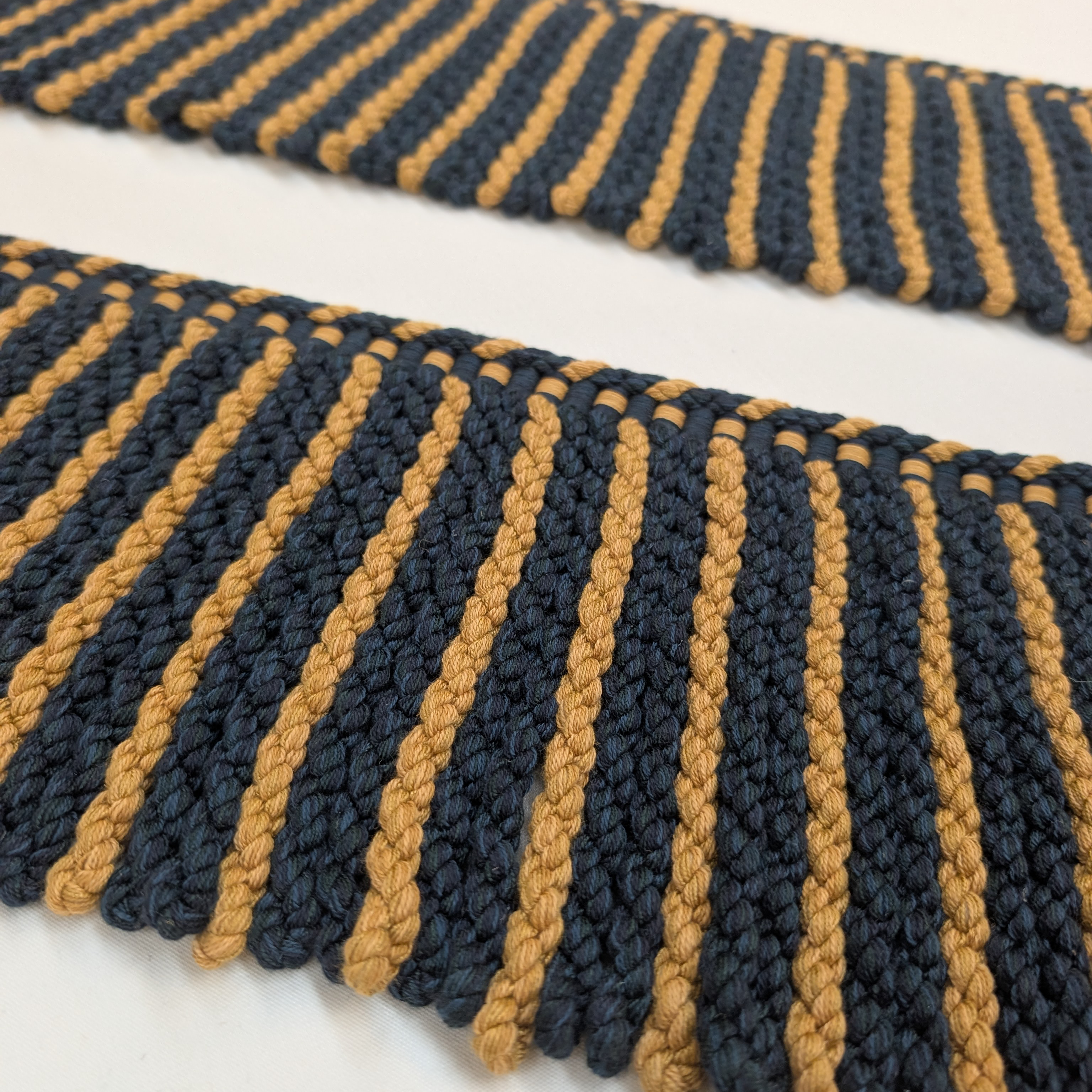 Absolutely Fabrics ‘Long Fringe’ Blue & Gold