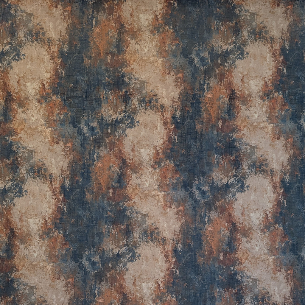 Absolutely fabrics 'Monet' Blue/Copper Voile