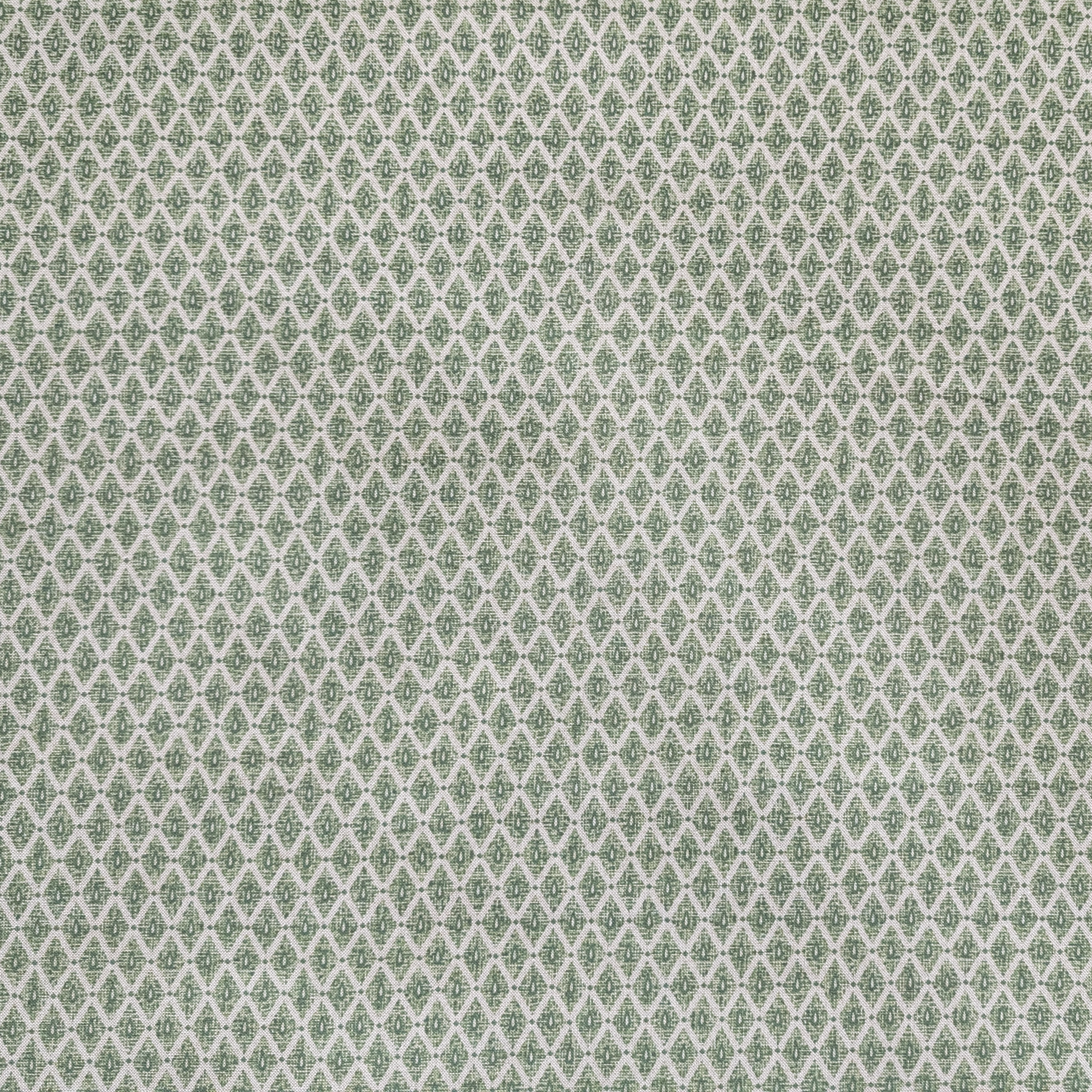 Green and linen diamond pattern fabric 