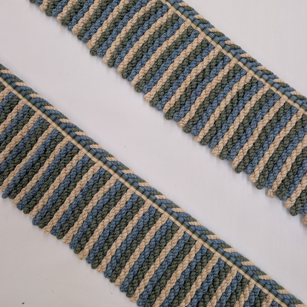 Absolutely Fabrics ‘Fringe’ Blue, Green & cream