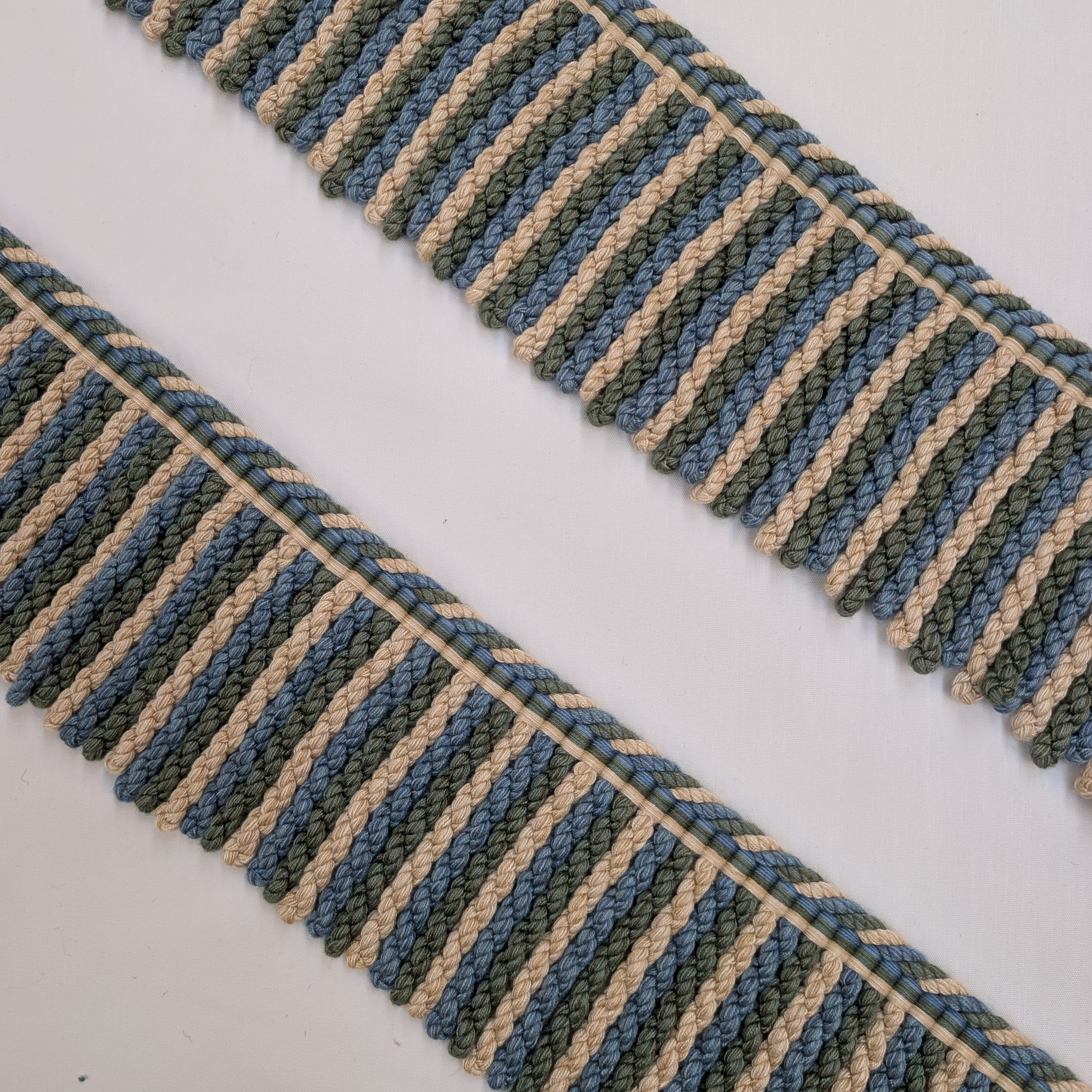 Absolutely Fabrics ‘Fringe’ Blue, Green & cream