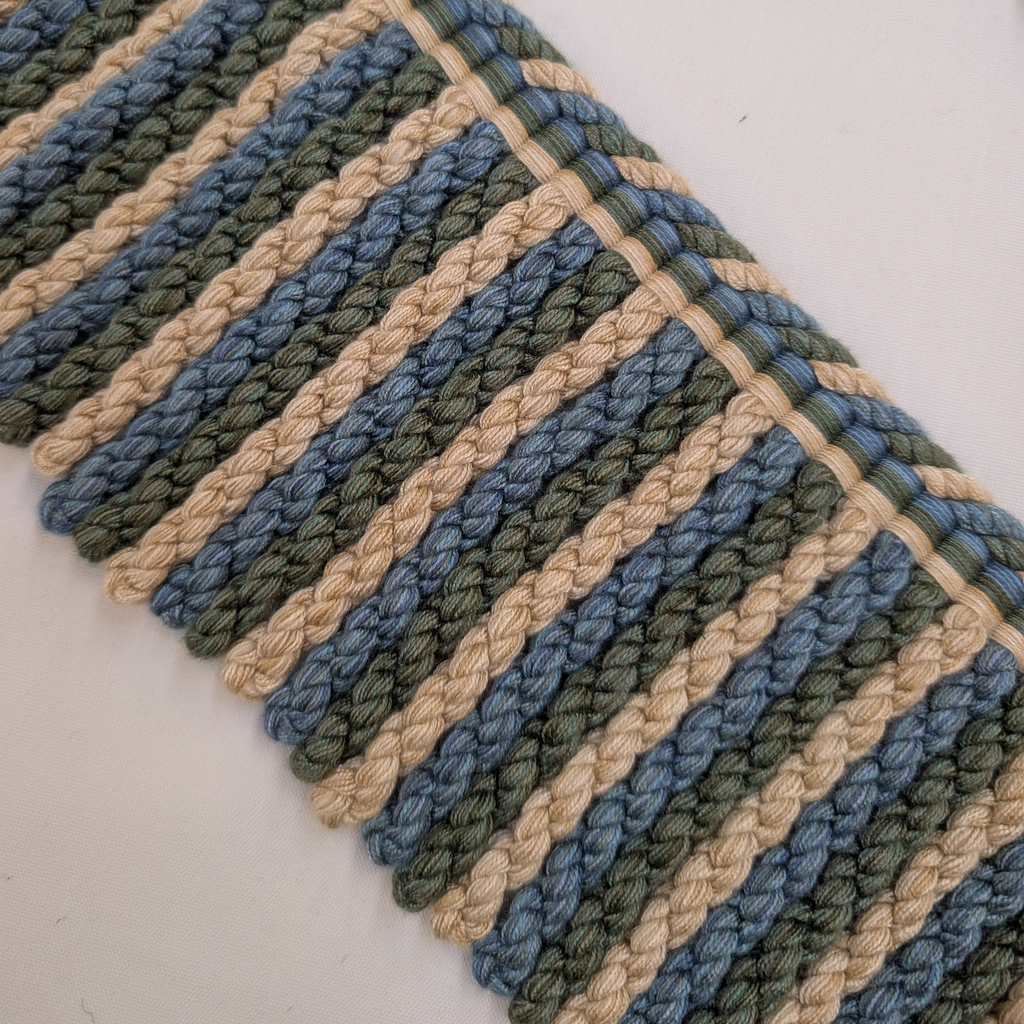 Absolutely Fabrics ‘Fringe’ Blue, Green & cream