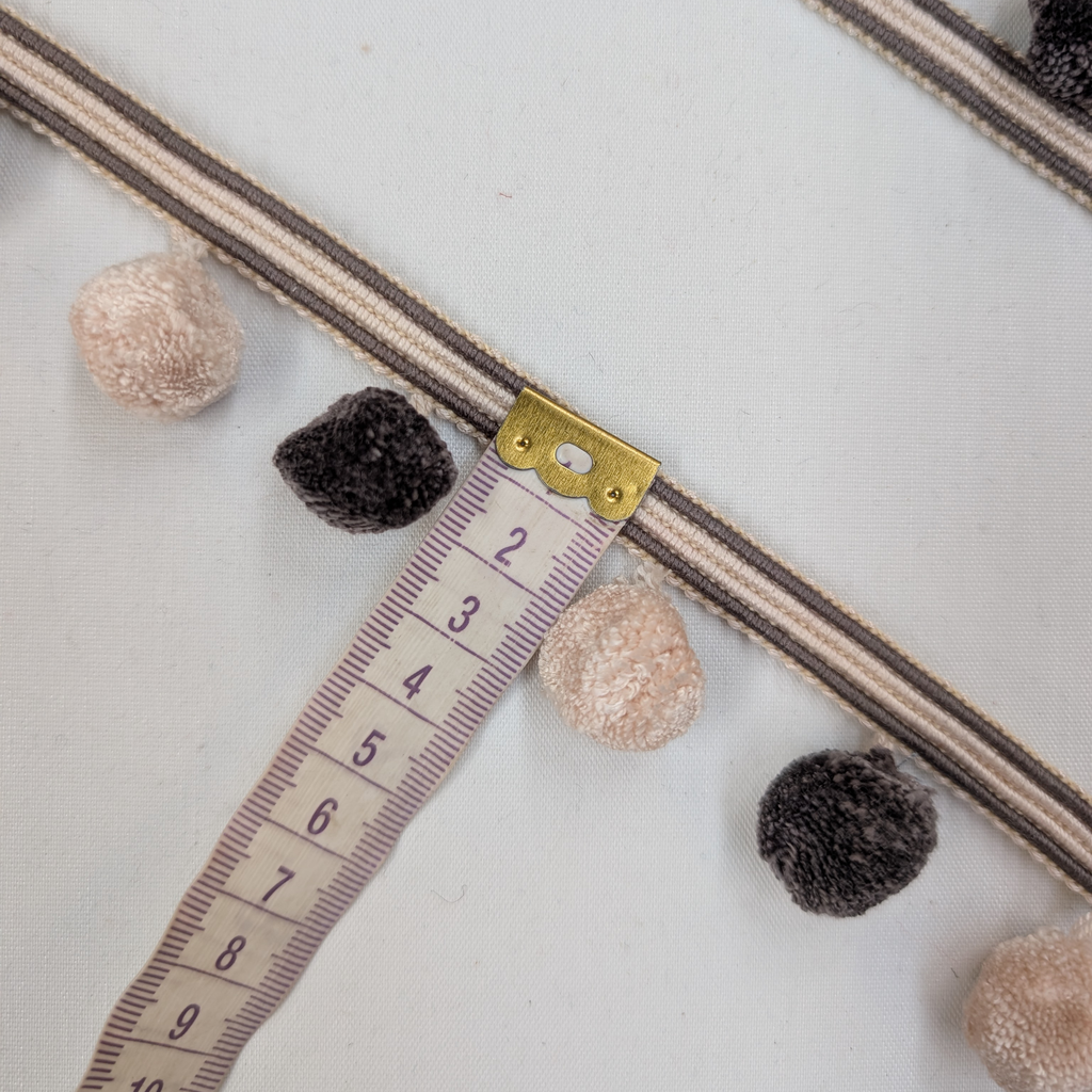 Absolutely Fabrics ‘Pom Pom’ Grey & Cream