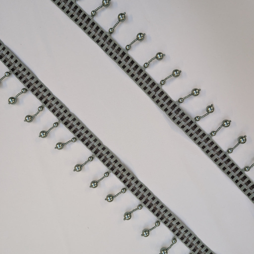 Absolutely Fabrics ‘Long Beaded Trim' Aqua