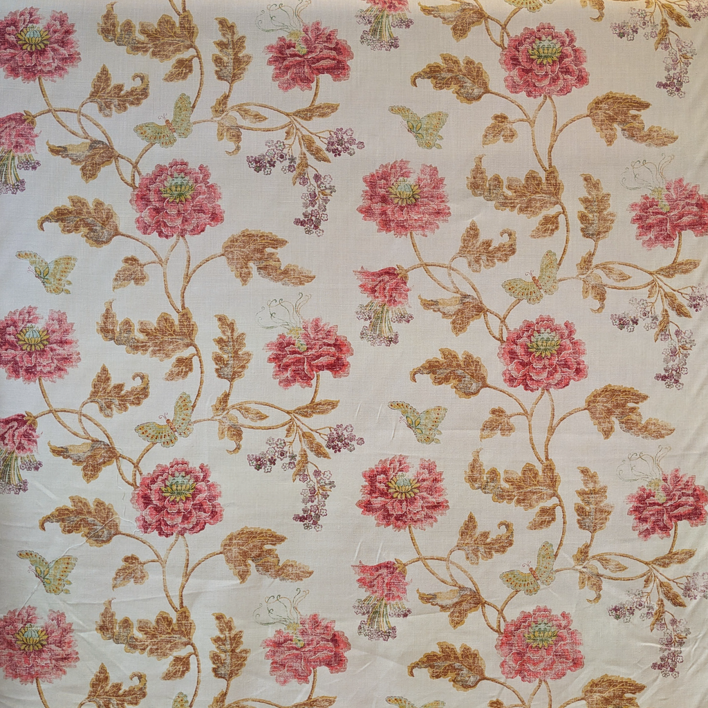 Colefax & Fowler ‘Poppy and Butterfly’ Pink