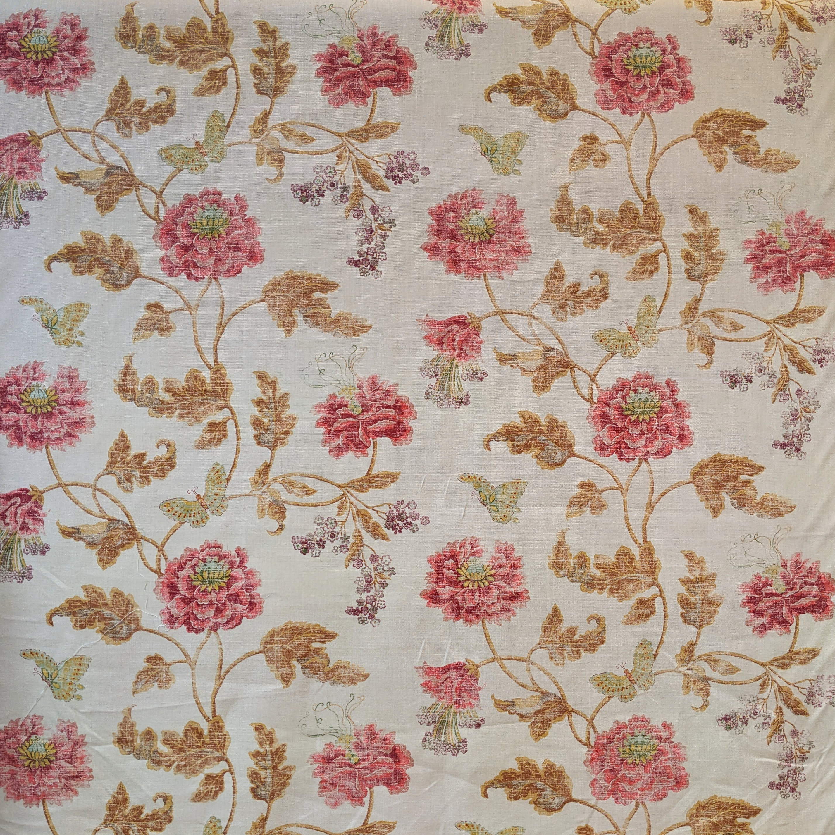 Colefax & Fowler ‘Poppy and Butterfly’ Pink