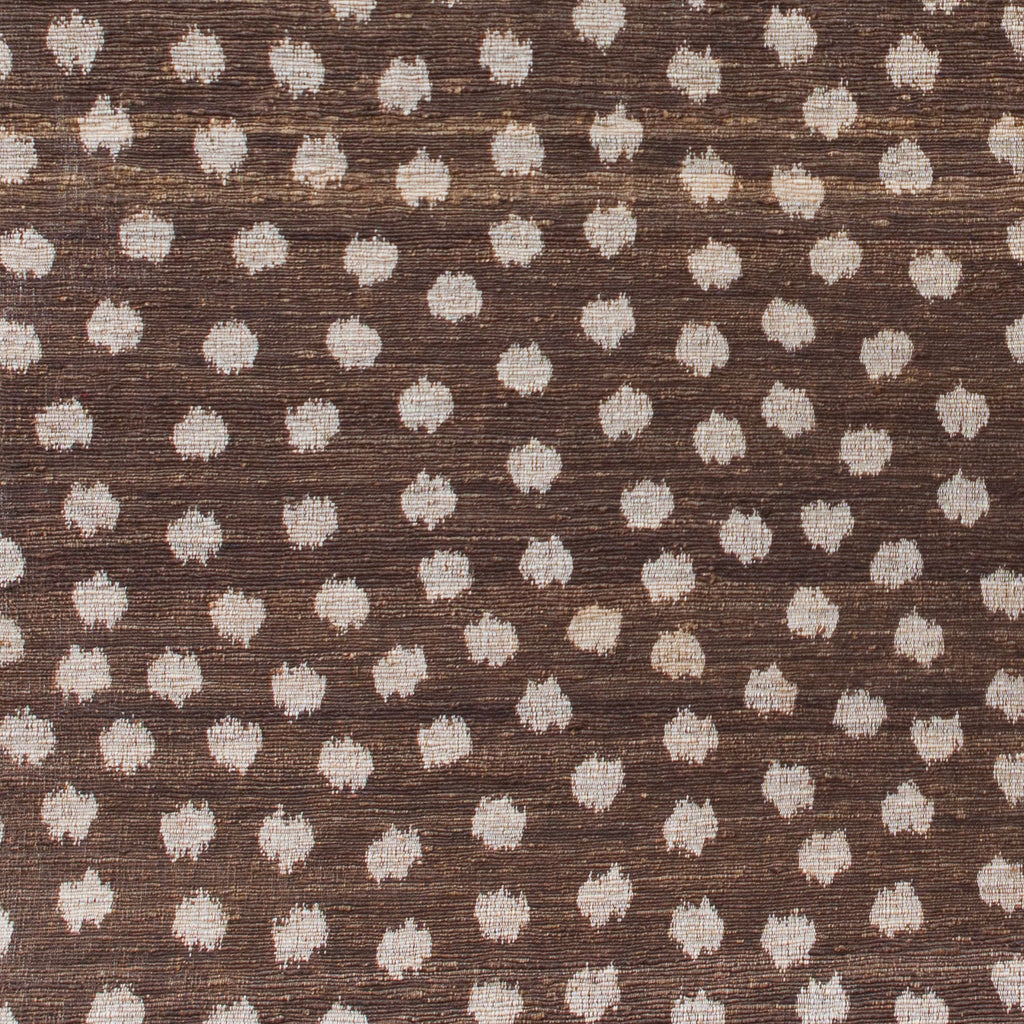 Brown fabric with white polka dot pattern