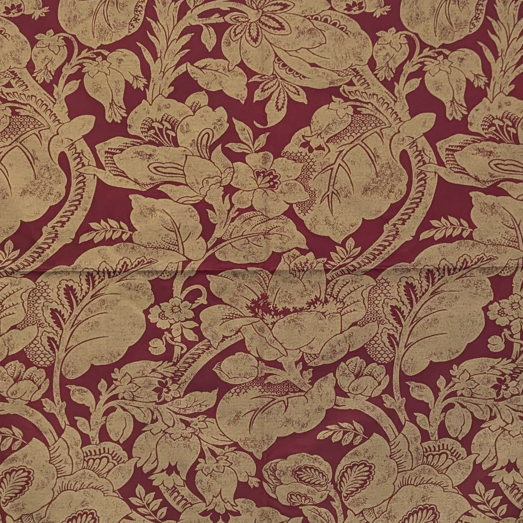 Absolutely Fabrics 'Red Gold Satin' Remnant