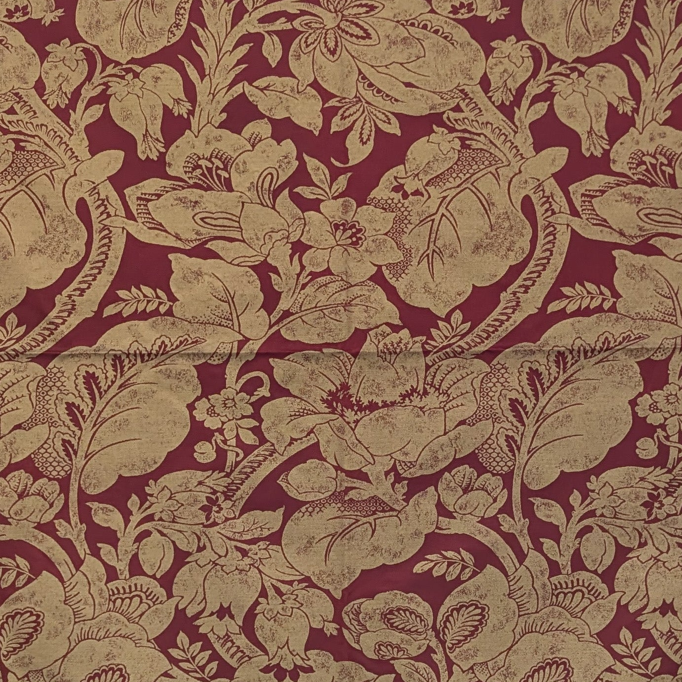 Absolutely Fabrics 'Red Gold Satin' Remnant